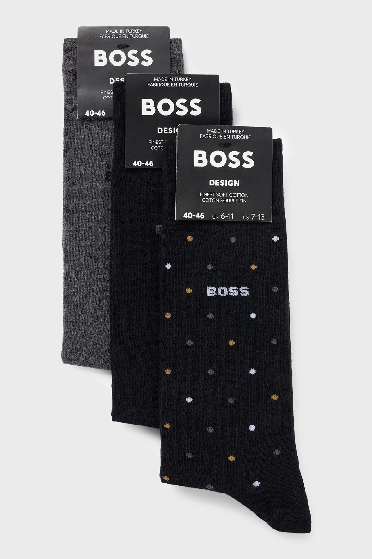 Boss Pamuklu Uzun 3 Pack Erkek Çorap 50495979 001 SİYAH - 3