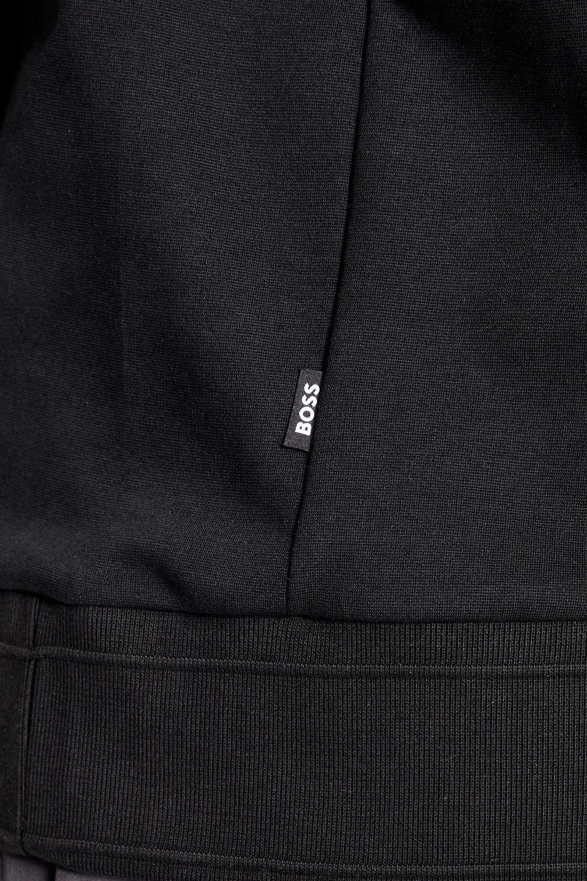 Boss Pamuklu Yarım Fermuarlı Dik Yaka Regular Fit Erkek Sweat 50486946 001 SİYAH - 4