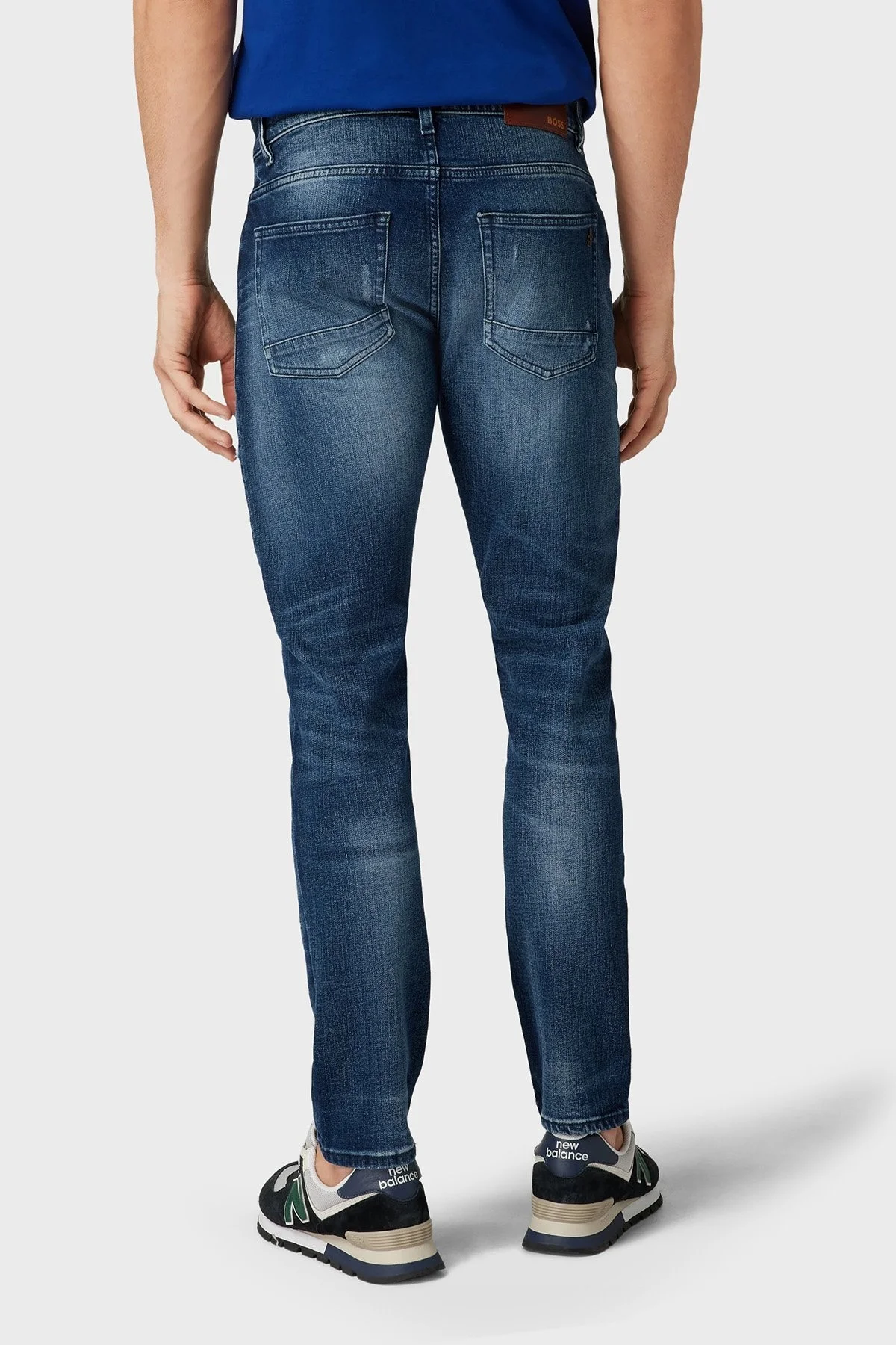 Boss Delaware BC-C Pamuklu Yırtık Detaylı Slim Fit Dar Paça Jeans Erkek Kot Pantolon 50495930 424 MAVİ - 8
