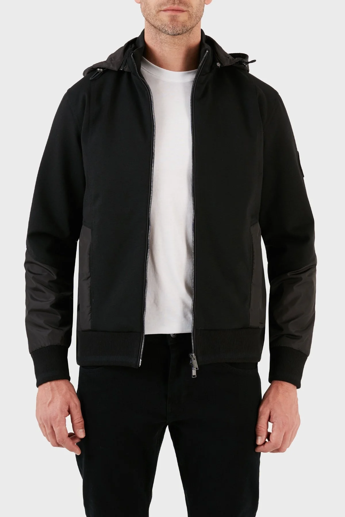 Boss Pamuklu Yünlü Kapüşonlu Çift Yönlü Fermuarlı Regular Fit Erkek Sweat 50495919 001 SİYAH - 1