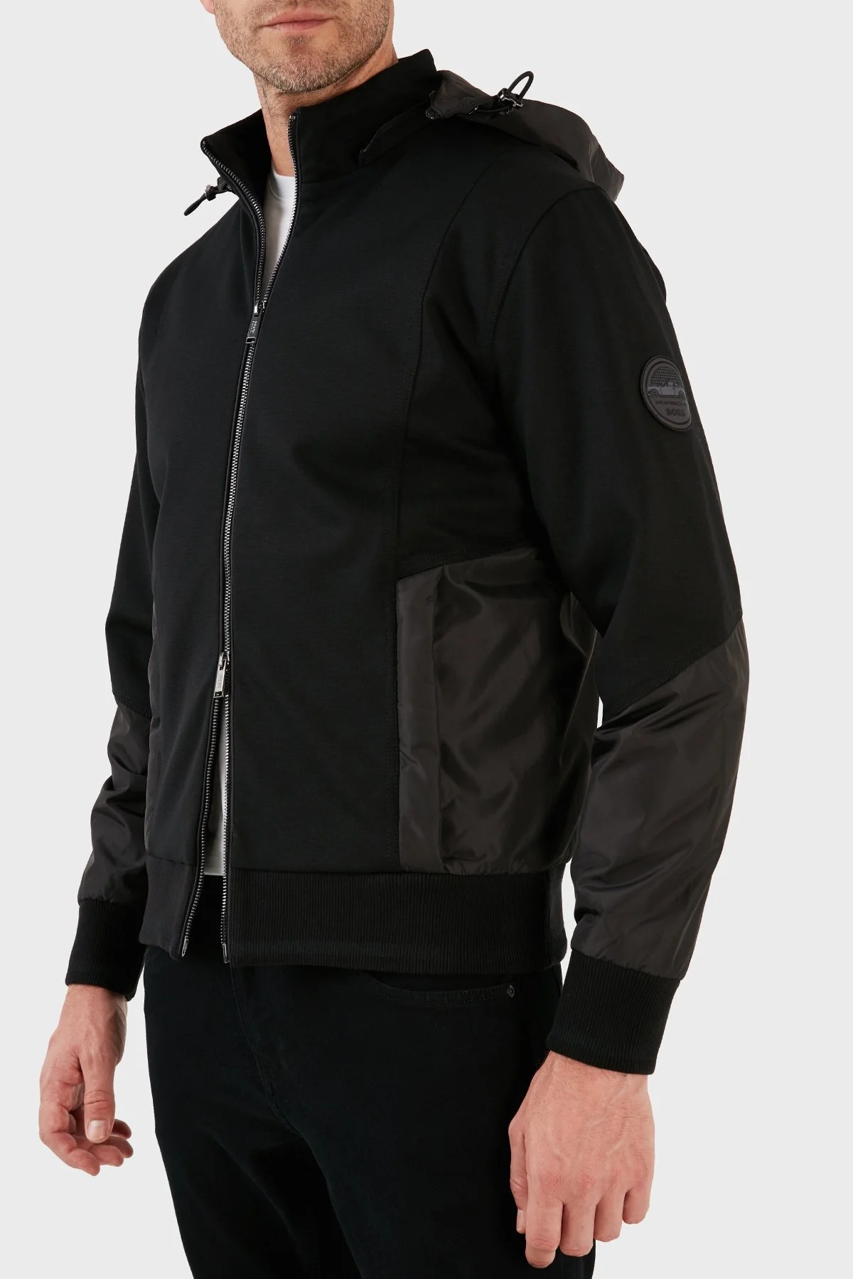 Boss Pamuklu Yünlü Kapüşonlu Çift Yönlü Fermuarlı Regular Fit Erkek Sweat 50495919 001 SİYAH - 4