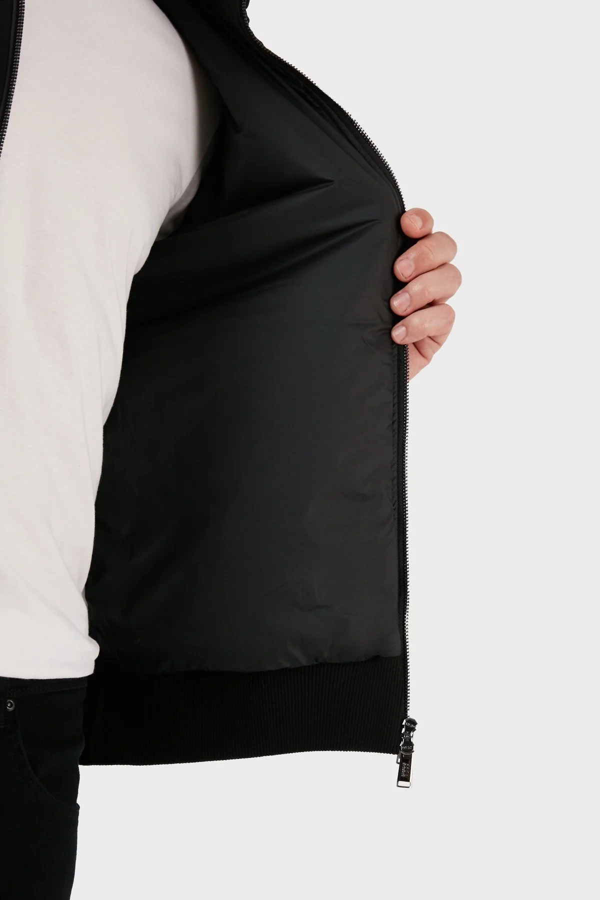Boss Pamuklu Yünlü Kapüşonlu Çift Yönlü Fermuarlı Regular Fit Erkek Sweat 50495919 001 SİYAH - 6