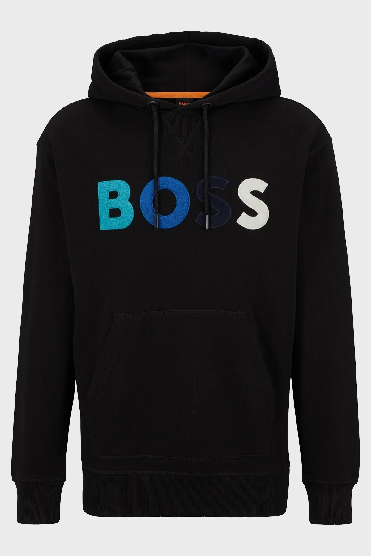 Boss Polar Logolu Pamuklu Havlu Kumaştan Relaxed Fit Kapüşonlu Erkek Sweat 50477047 001 SİYAH - 5