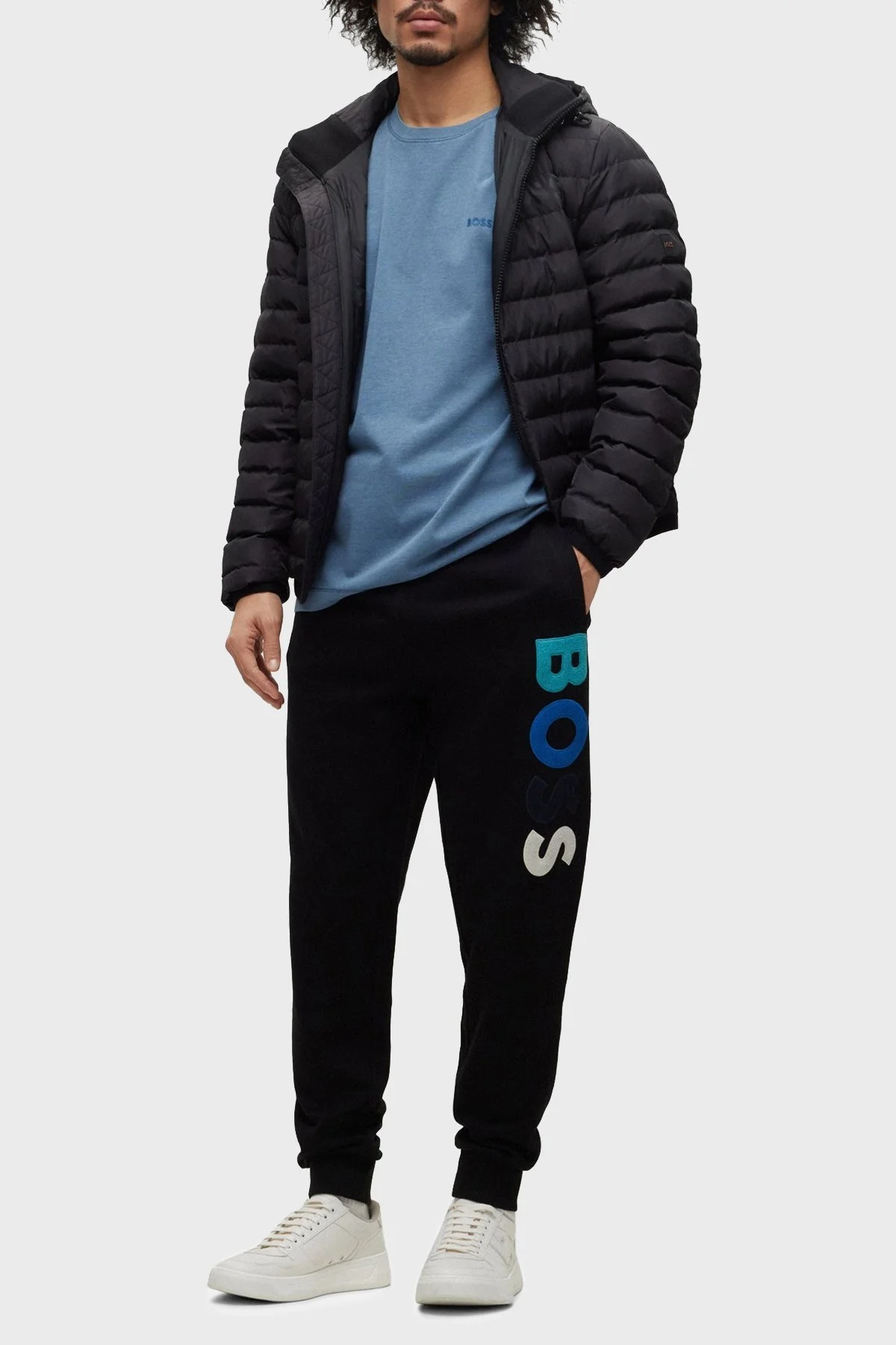 Boss Polar Logolu Pamuklu Regular Fit Cepli Jogger Erkek Pantolon 50477040 001 SİYAH - 1