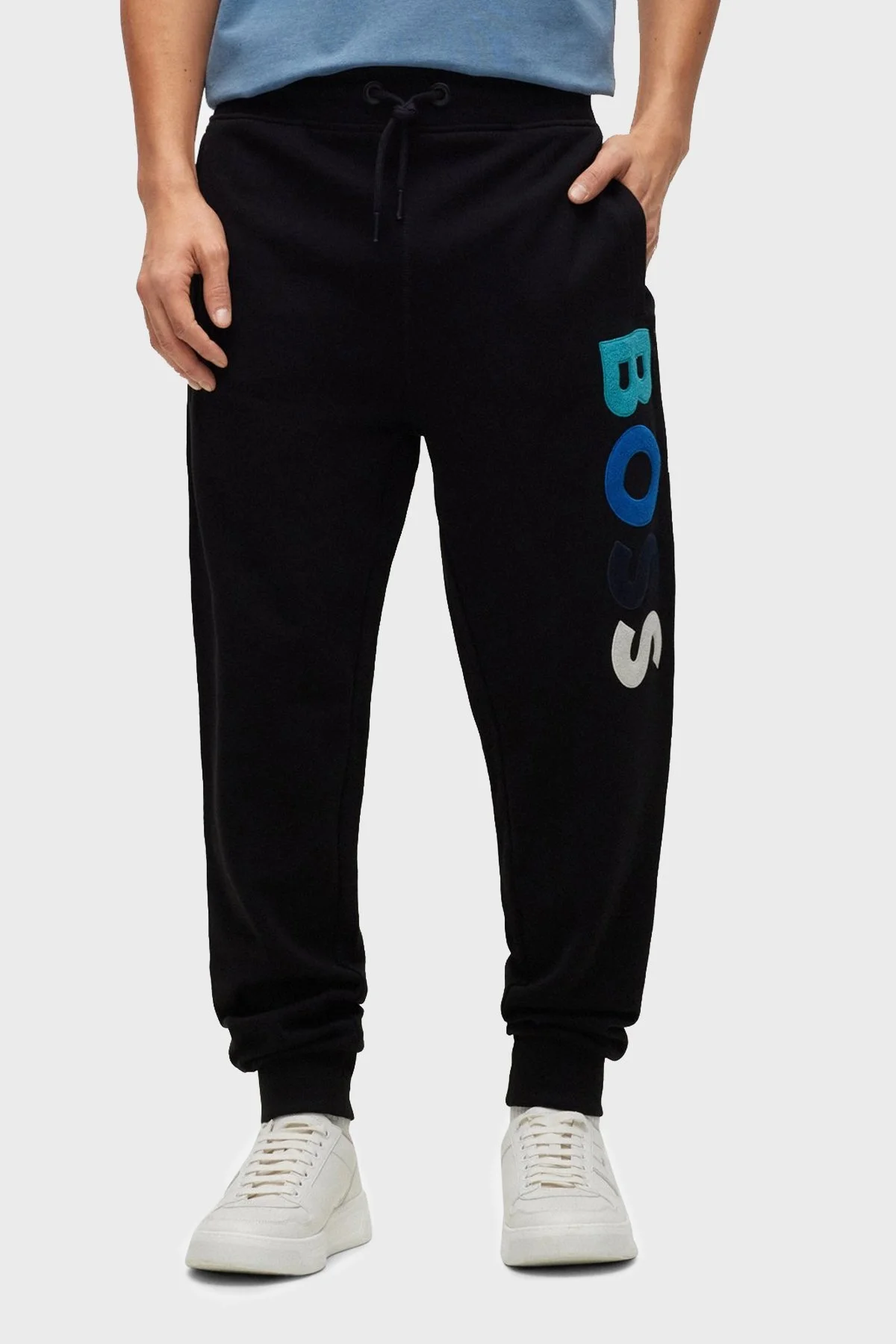Boss Polar Logolu Pamuklu Regular Fit Cepli Jogger Erkek Pantolon 50477040 001 SİYAH - 3