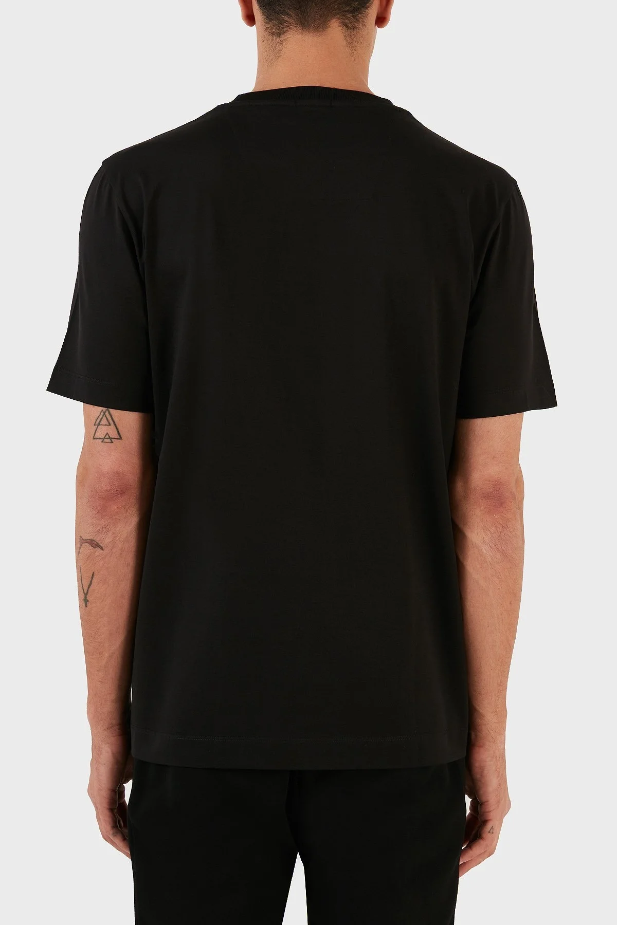 Boss Porsche % 100 Pamuk Regular Fit Bisiklet Yaka Erkek T Shirt 50496729 001 SİYAH - 2