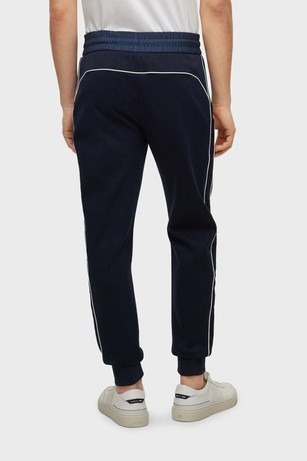 Boss Porsche Merserize Pamuklu Regular Fit Örgü Jogger Erkek Pantolon 50486275 404 LACİVERT - 3