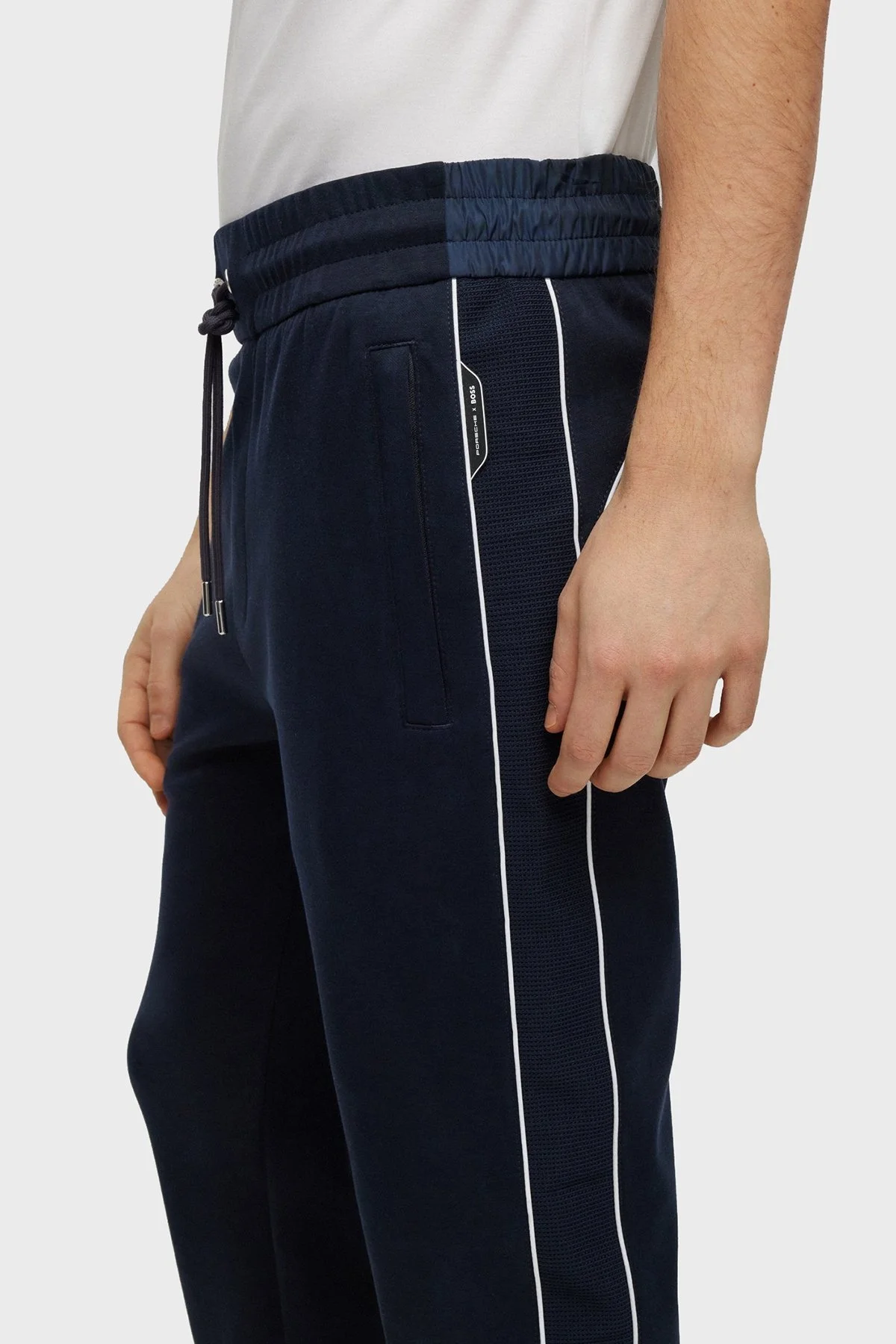 Boss Porsche Merserize Pamuklu Regular Fit Örgü Jogger Erkek Pantolon 50486275 404 LACİVERT - 4