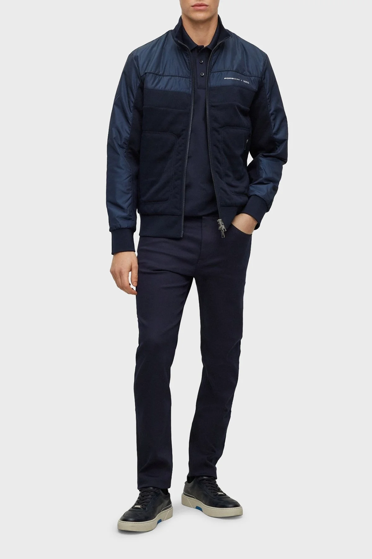 Boss Taber-200_PS Porsche Streç Tapered Fit Normal Bel Jeans Erkek Kot Pantolon 50490724 404 LACİVERT - 2
