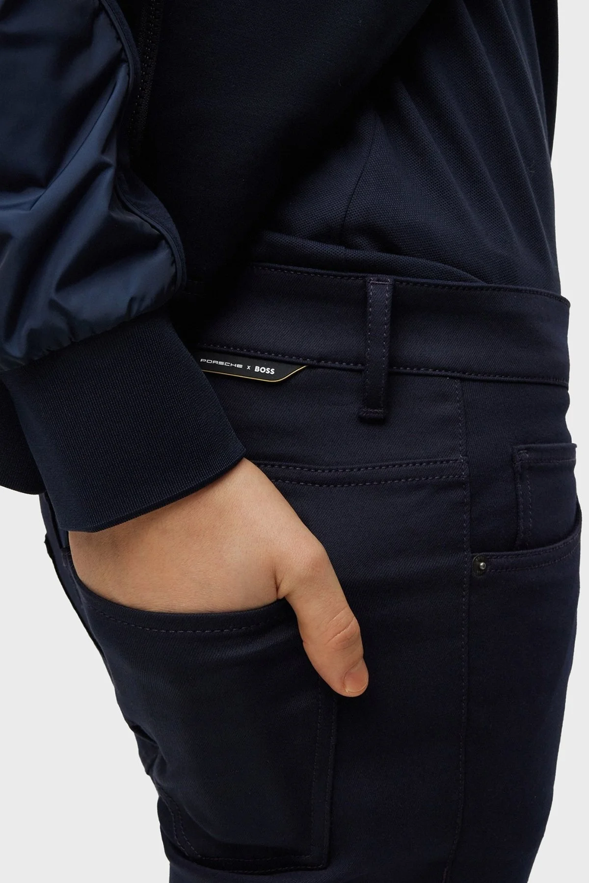Boss Taber-200_PS Porsche Streç Tapered Fit Normal Bel Jeans Erkek Kot Pantolon 50490724 404 LACİVERT - 4