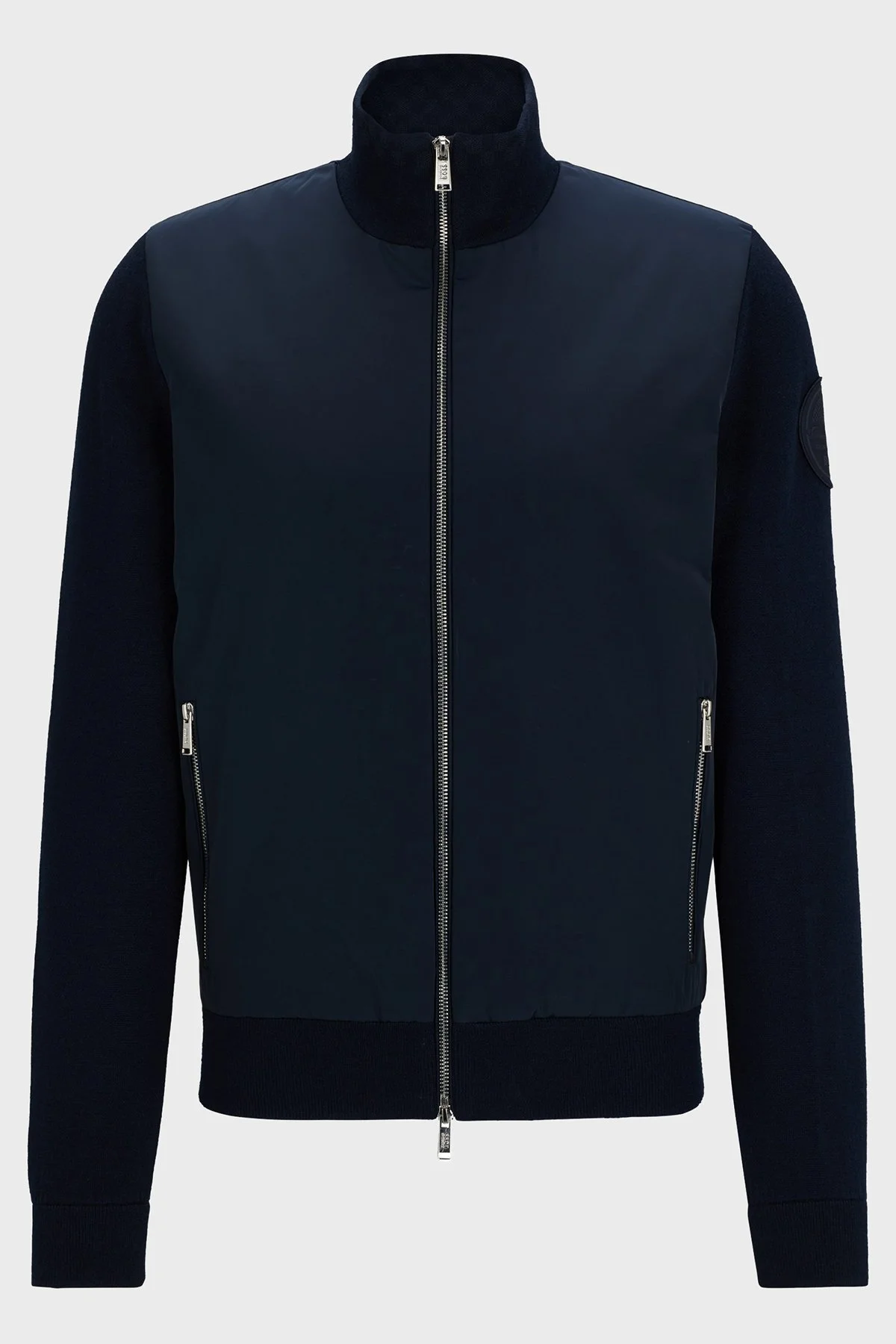 Boss Porsche X Yünlü Regular Fit Dik Yaka Erkek Hırka 50506028 404 LACİVERT - 6