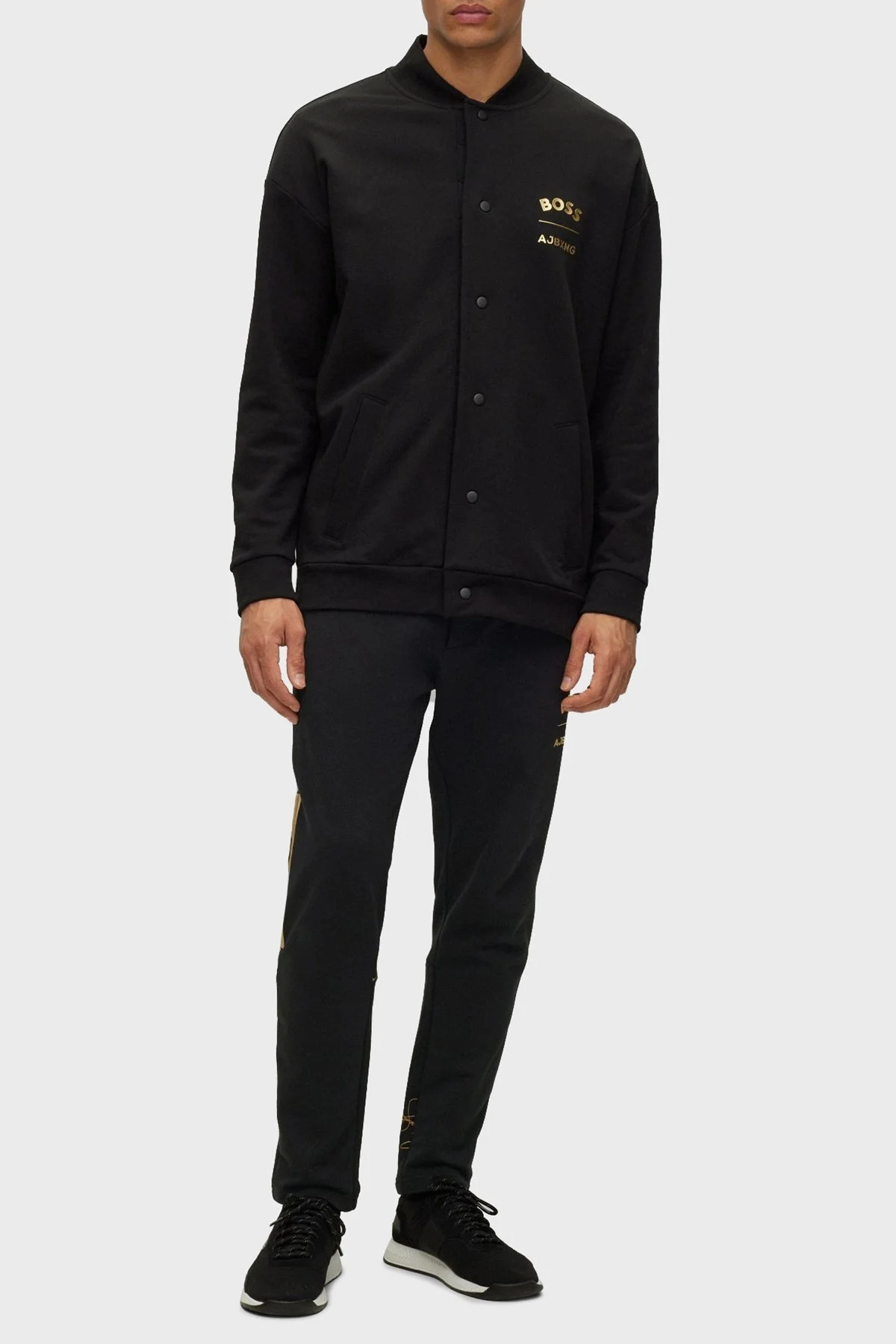 Boss Rahat Kesim Belden Bağlamalı % 100 Pamuk Erkek Pantolon 50476434 001 SİYAH - 1