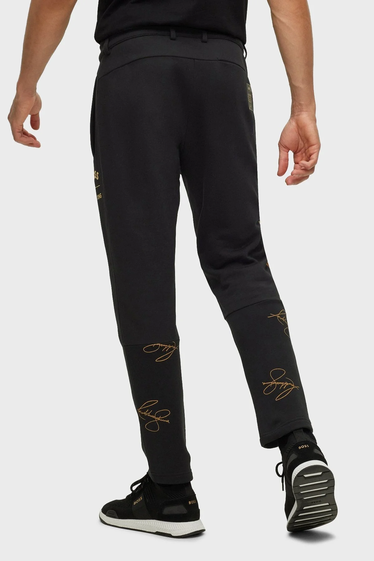 Boss Rahat Kesim Belden Bağlamalı % 100 Pamuk Erkek Pantolon 50476434 001 SİYAH - 3