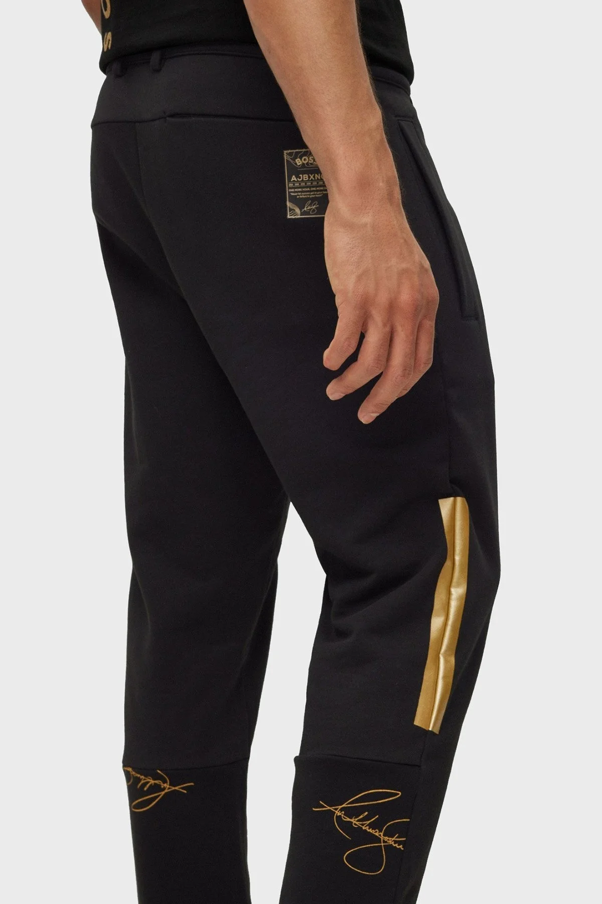 Boss Rahat Kesim Belden Bağlamalı % 100 Pamuk Erkek Pantolon 50476434 001 SİYAH - 4