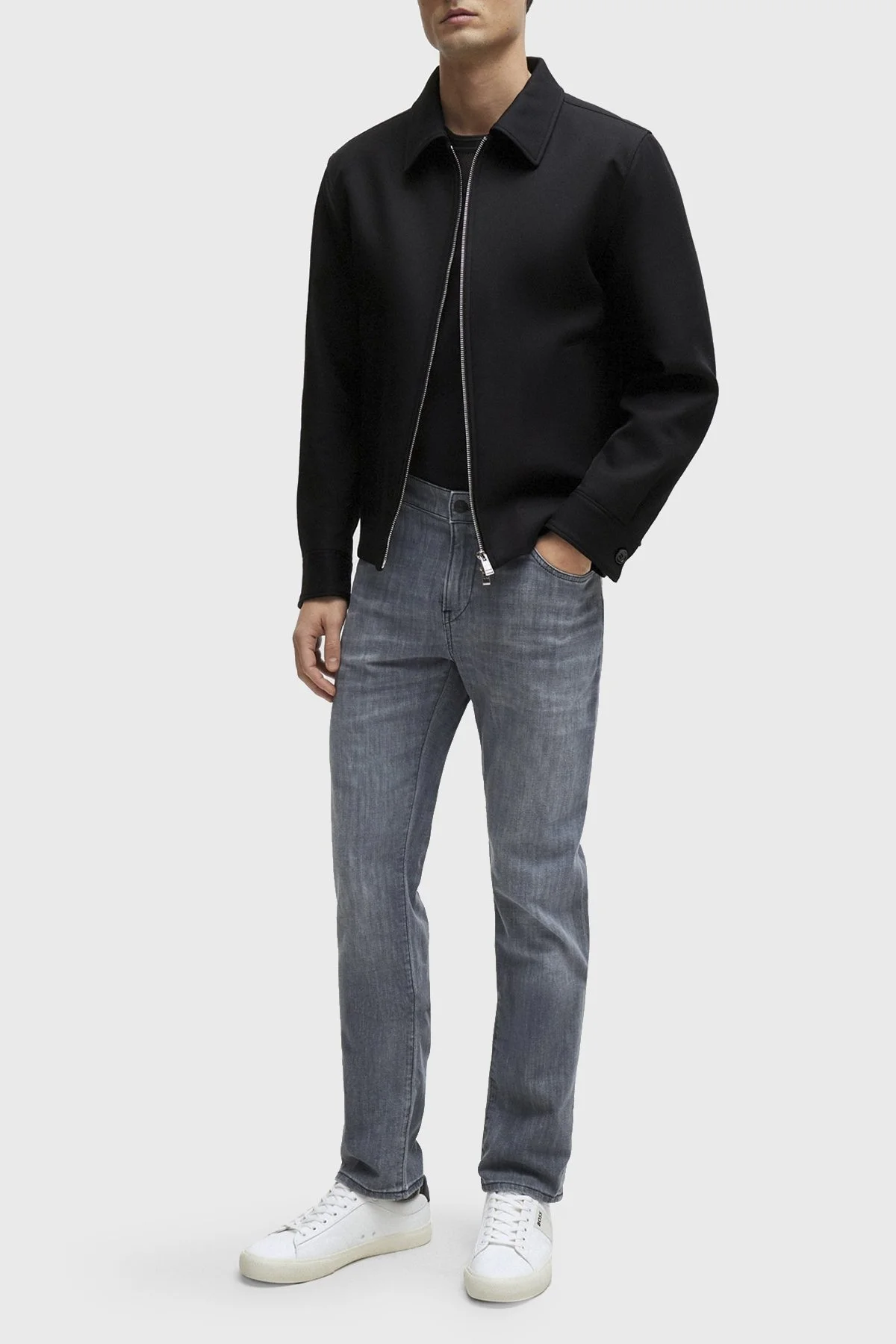 Boss Rahat Streç Pamuklu Slim Fit Jeans Erkek Kot Pantolon 50513619 040 GRİ - 2