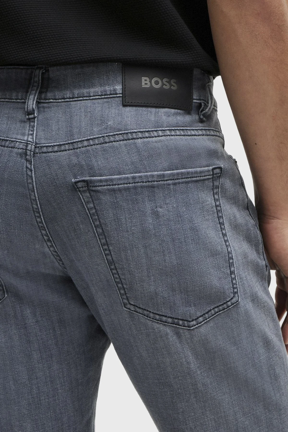 Boss Rahat Streç Pamuklu Slim Fit Jeans Erkek Kot Pantolon 50513619 040 GRİ - 4