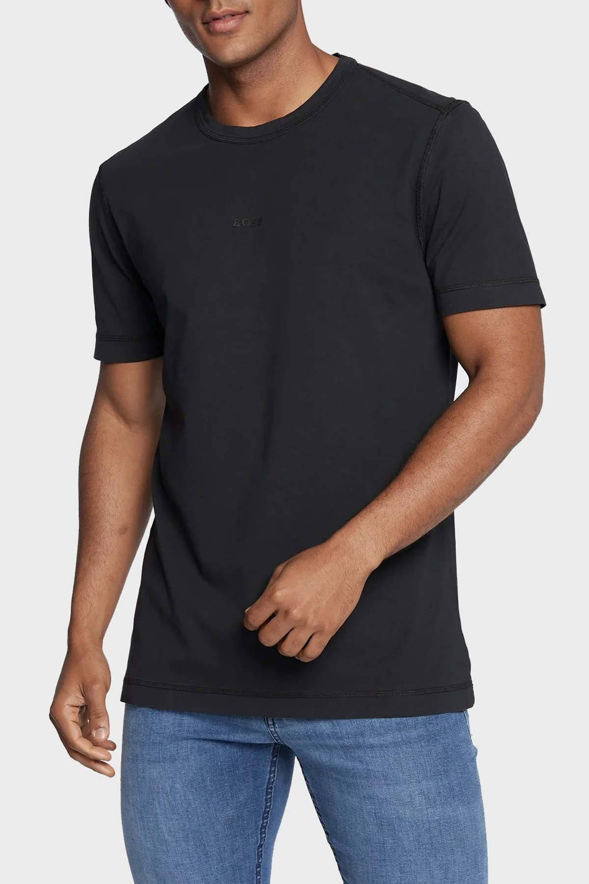 Boss Regular Fit Bisiklet Yaka % 100 Pamuk Erkek T Shirt 50477433 001 SİYAH - 1