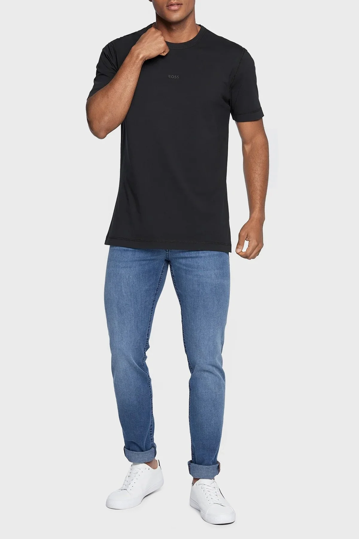 Boss Regular Fit Bisiklet Yaka % 100 Pamuk Erkek T Shirt 50477433 001 SİYAH - 2