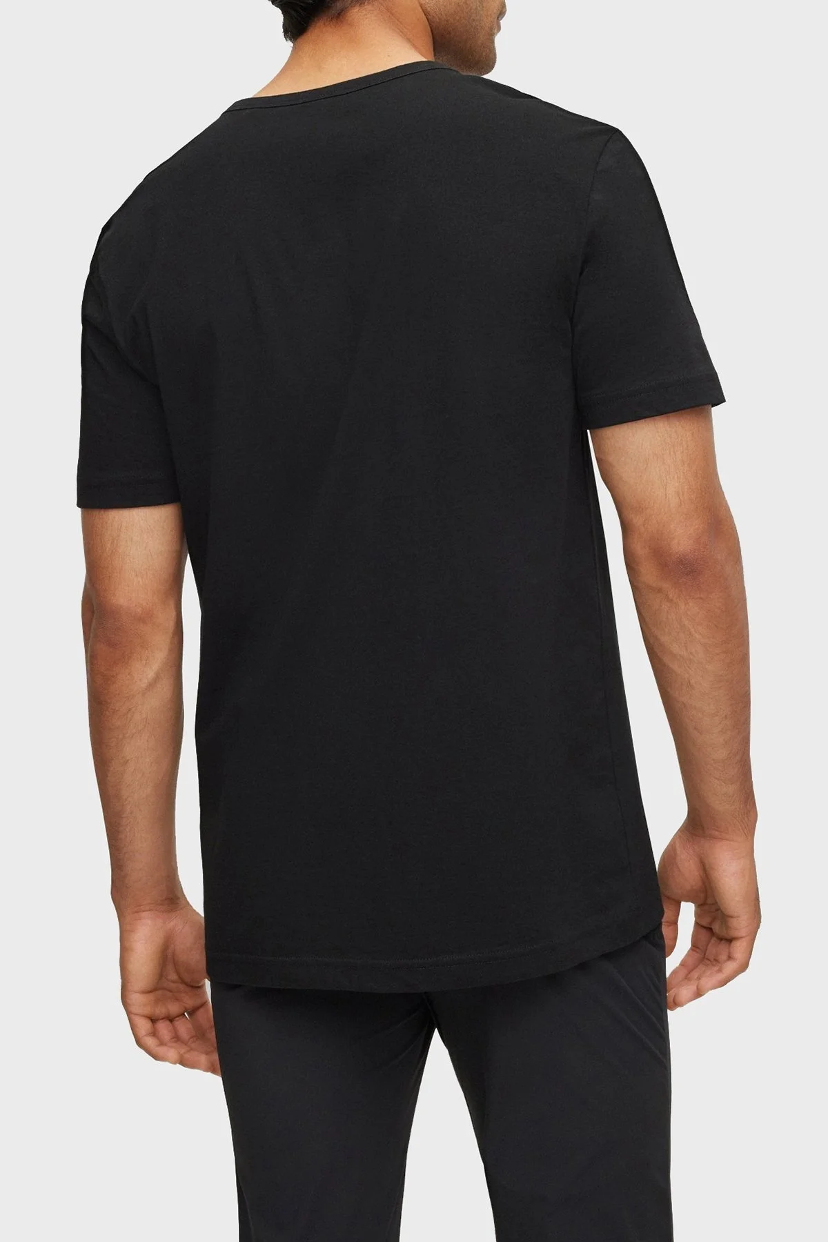 Boss Regular Fit Bisiklet Yaka % 100 Pamuk Erkek T Shirt S 50469045 001 SİYAH - 3