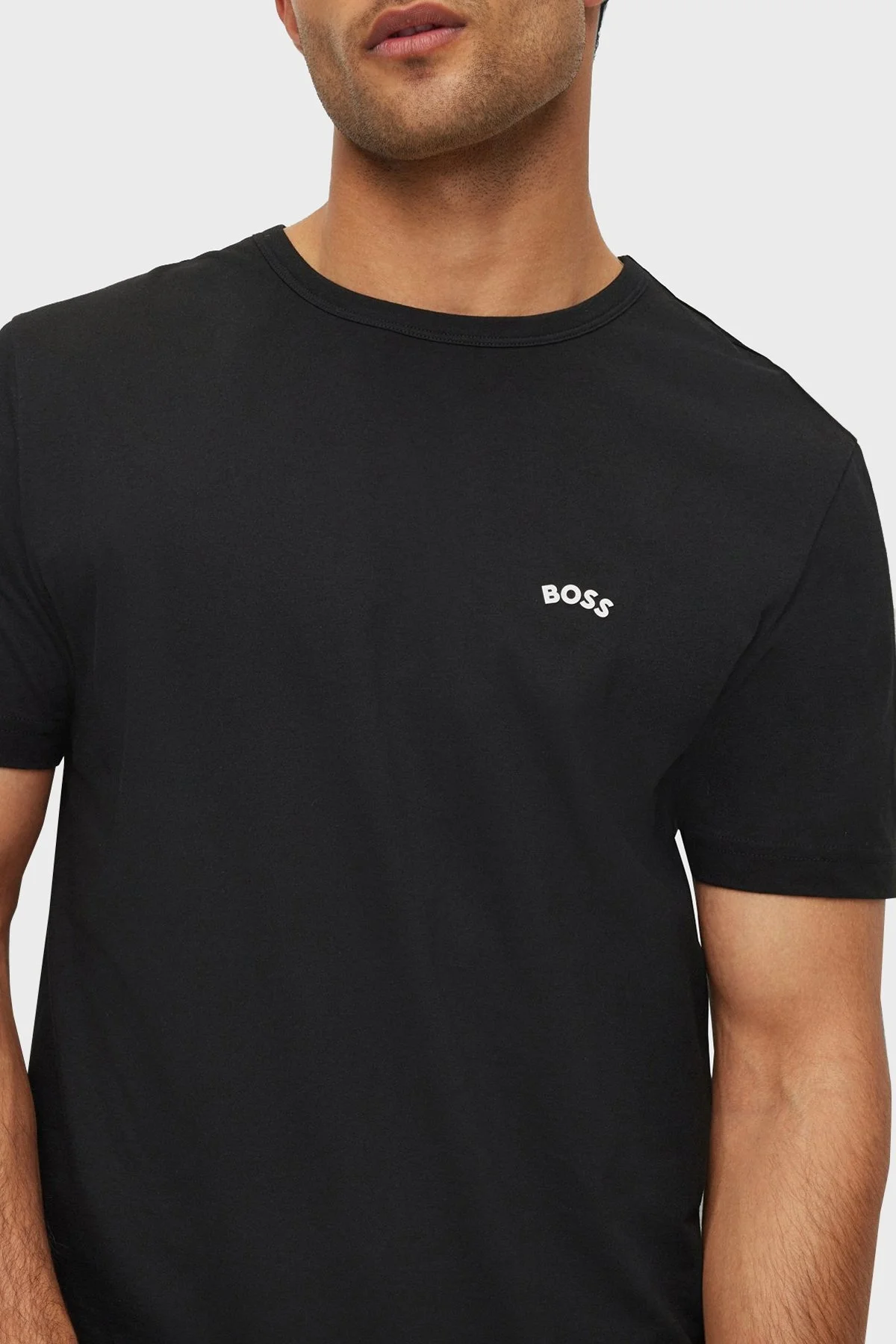 Boss Regular Fit Bisiklet Yaka % 100 Pamuk Erkek T Shirt S 50469045 001 SİYAH - 4