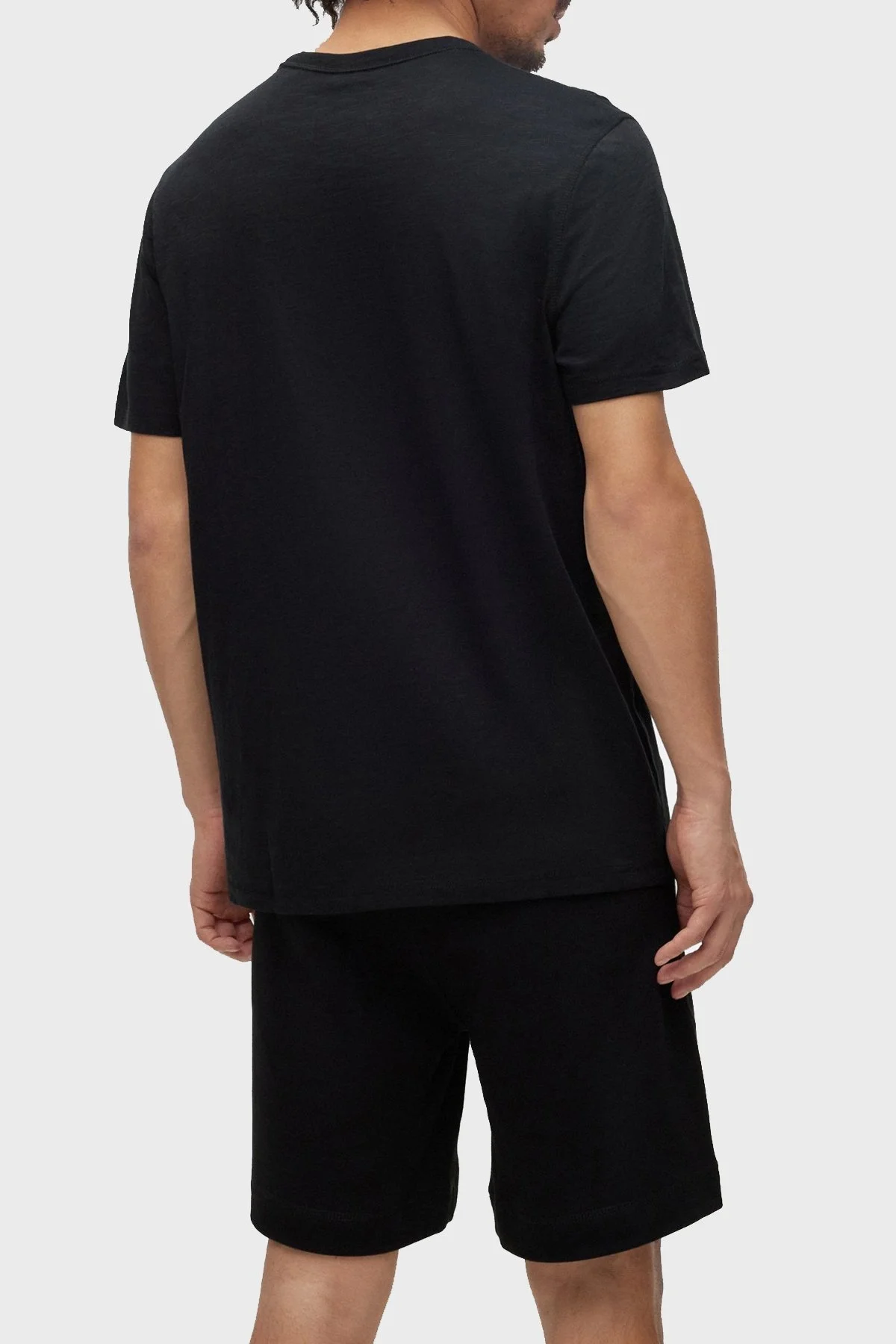 Boss Regular Fit Bisiklet Yaka Pamuklu Jarse Erkek T Shirt 50478771 001 SİYAH - 3