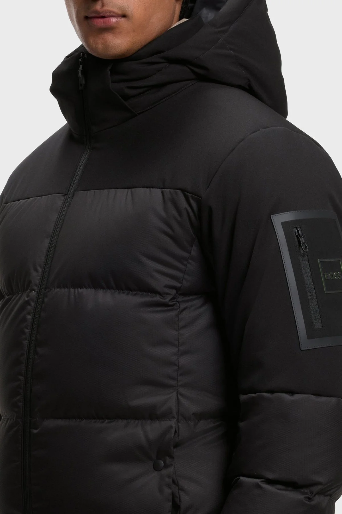 Boss Regular Fit Cep Detaylı Kapitoneli Şişme Erkek Mont 50548693 001 Siyah - 5