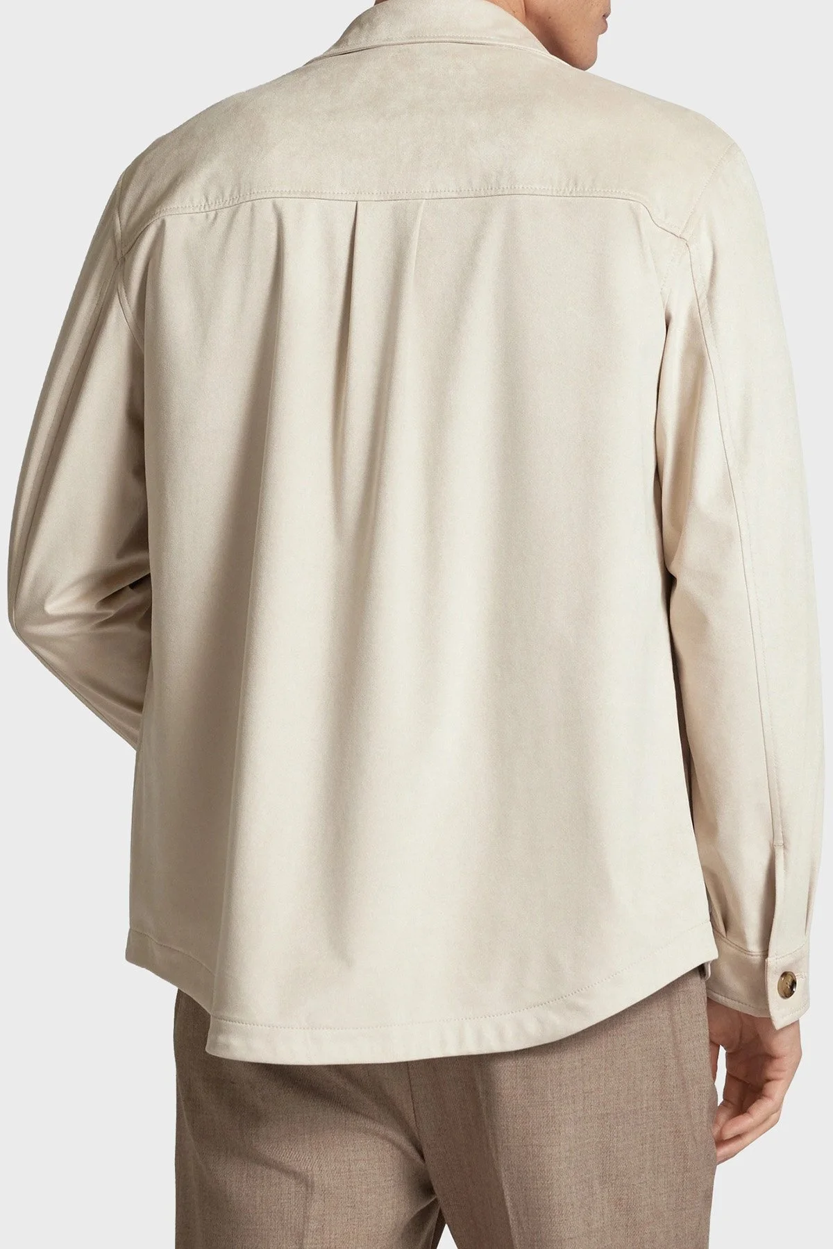 Boss Regular Fit Cepli Süet Erkek Gömlek Ceket 50535666 131 EKRU - 3