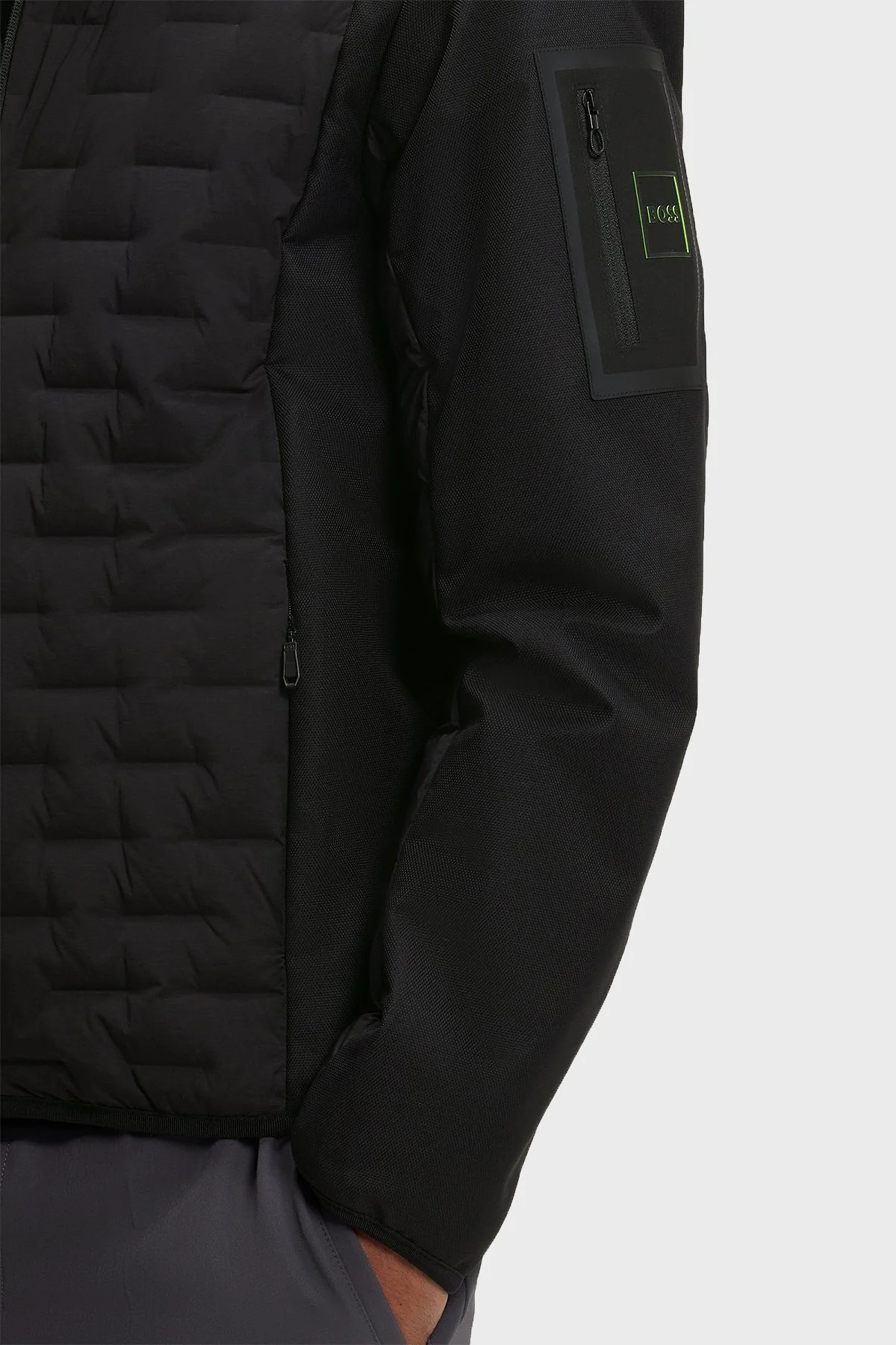 Boss Regular Fit Dik Yaka Fermuarlı Erkek Mont 50561388 001 Siyah - 5