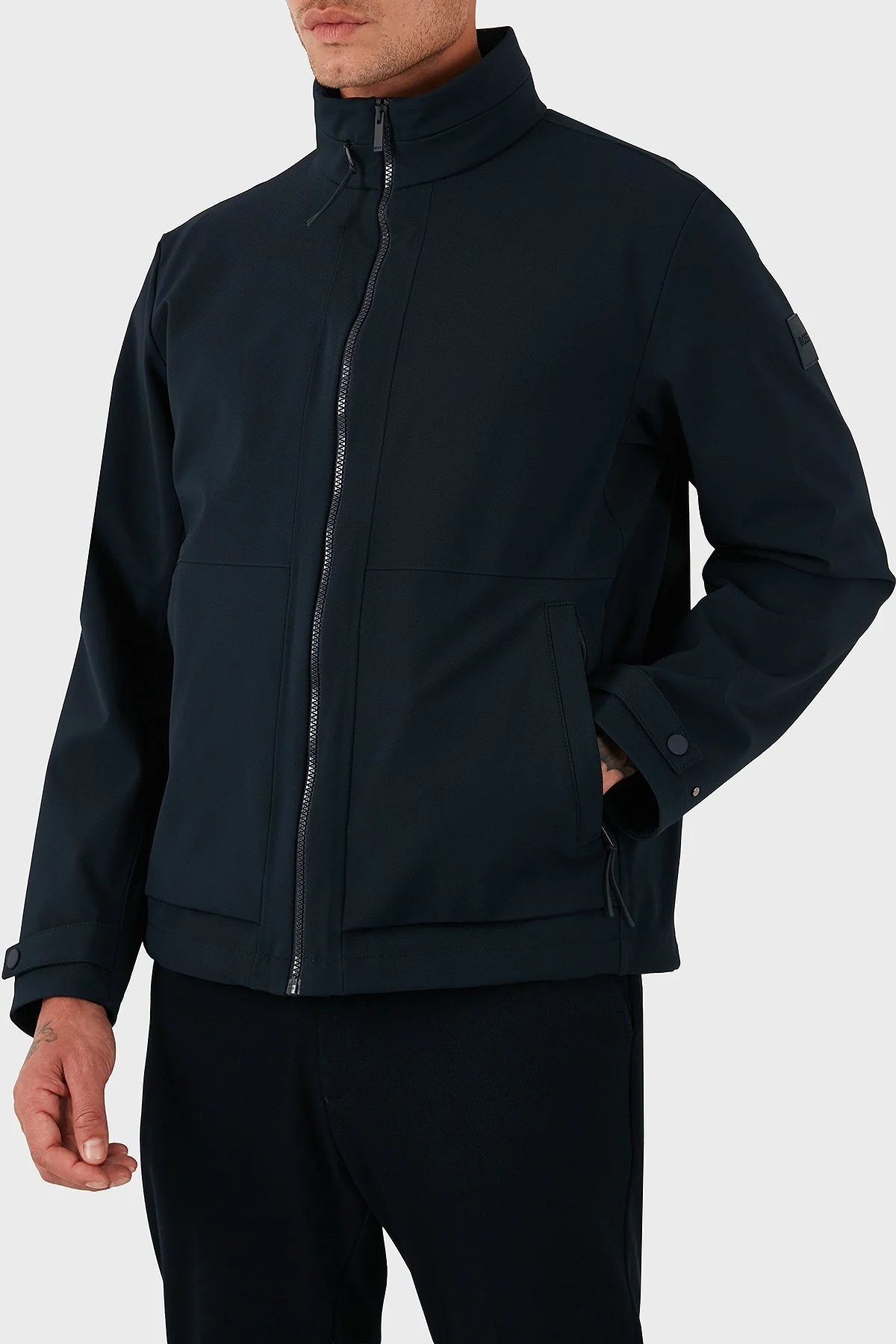 Boss Regular Fit Dik Yaka Gizlenebilir Kapüşonlu Erkek Mont 50547488 404 LACİVERT - 4