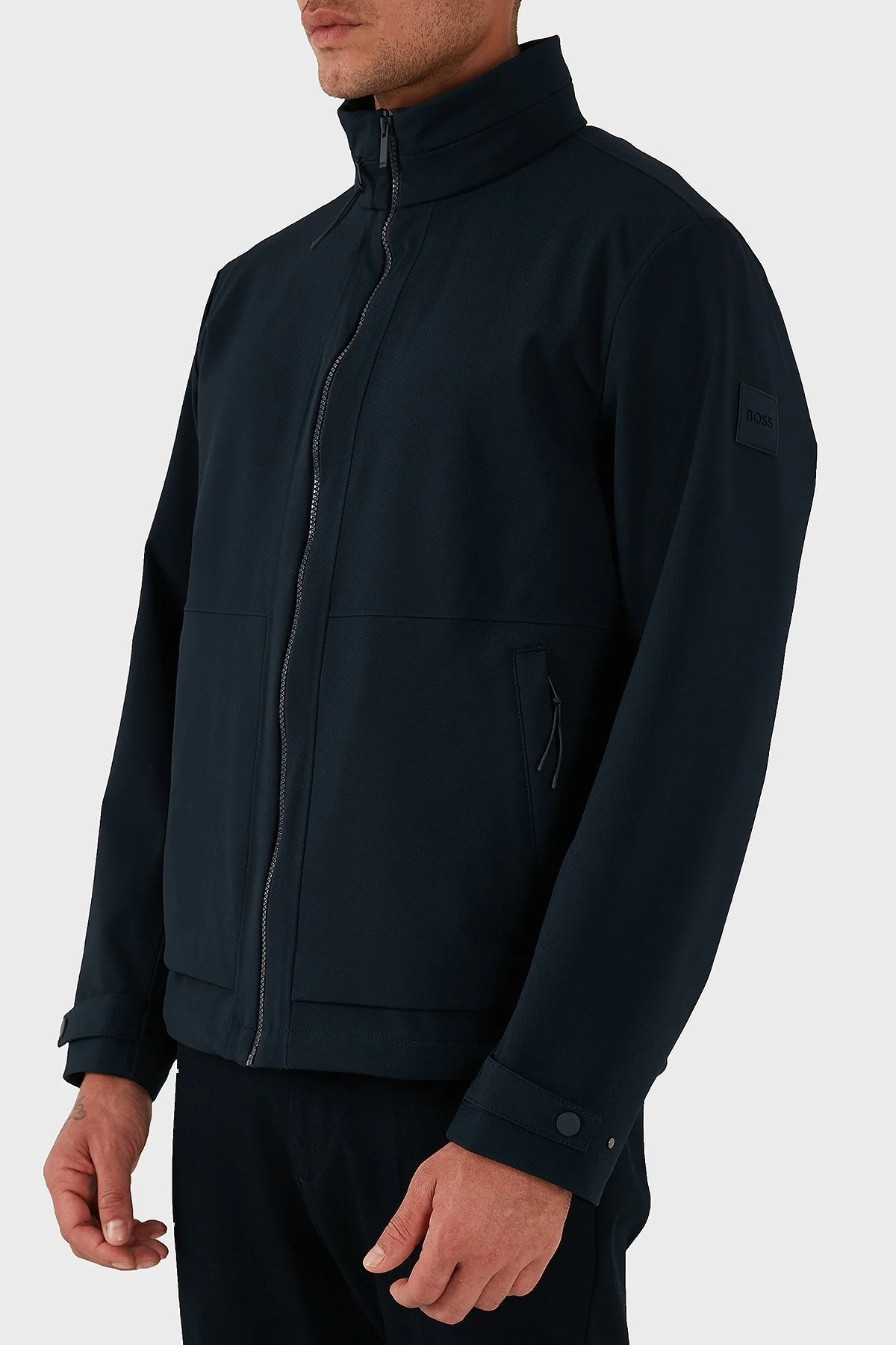 Boss Regular Fit Dik Yaka Gizlenebilir Kapüşonlu Erkek Mont 50547488 404 LACİVERT - 6