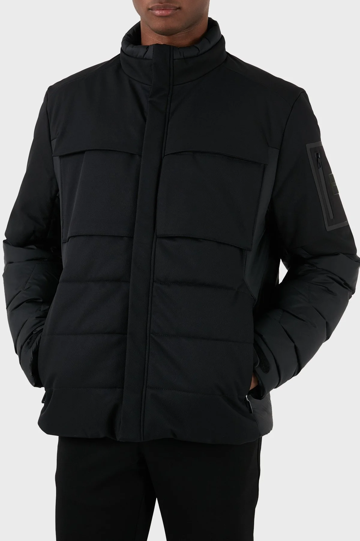 Boss Regular Fit Dik Yaka Şişme Erkek Mont 50498918 001 SİYAH - 8