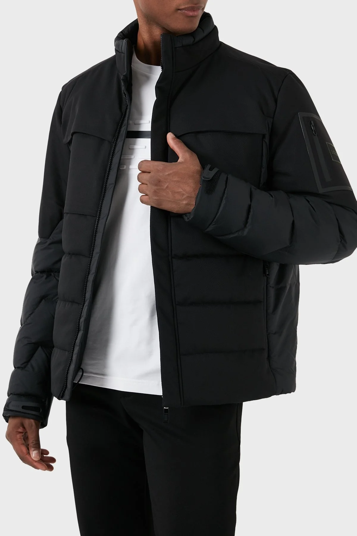 Boss Regular Fit Dik Yaka Şişme Erkek Mont 50498918 001 SİYAH - 9