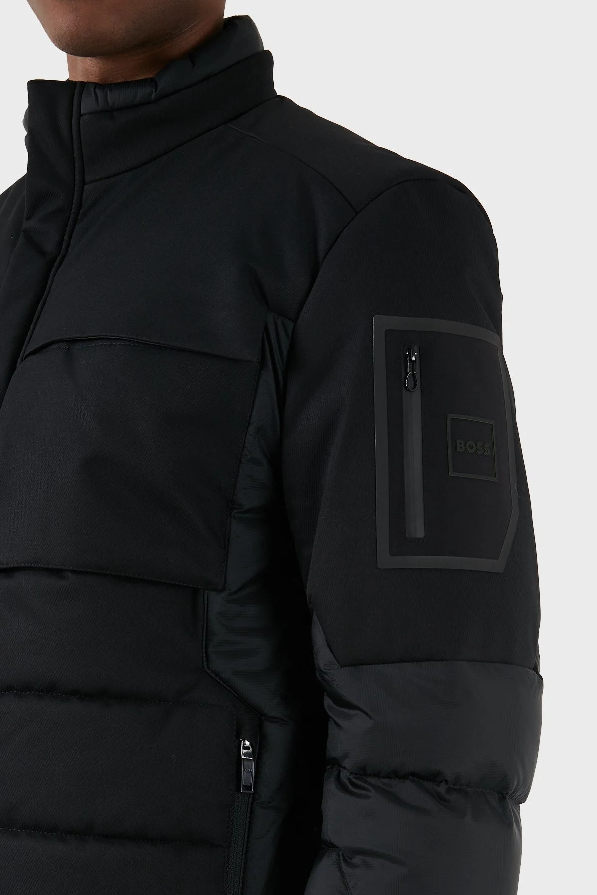 Boss Regular Fit Dik Yaka Şişme Erkek Mont 50498918 001 SİYAH - 13