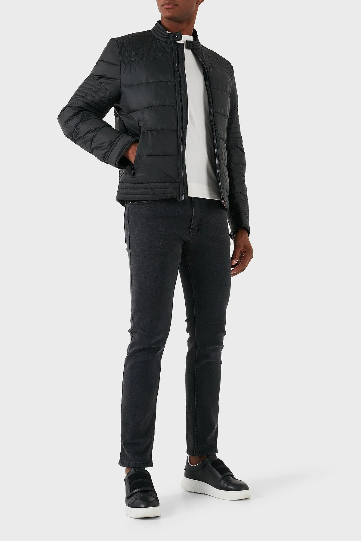 Boss Regular Fit Dik Yaka Şişme Erkek Mont 50522217 001 SİYAH - 2