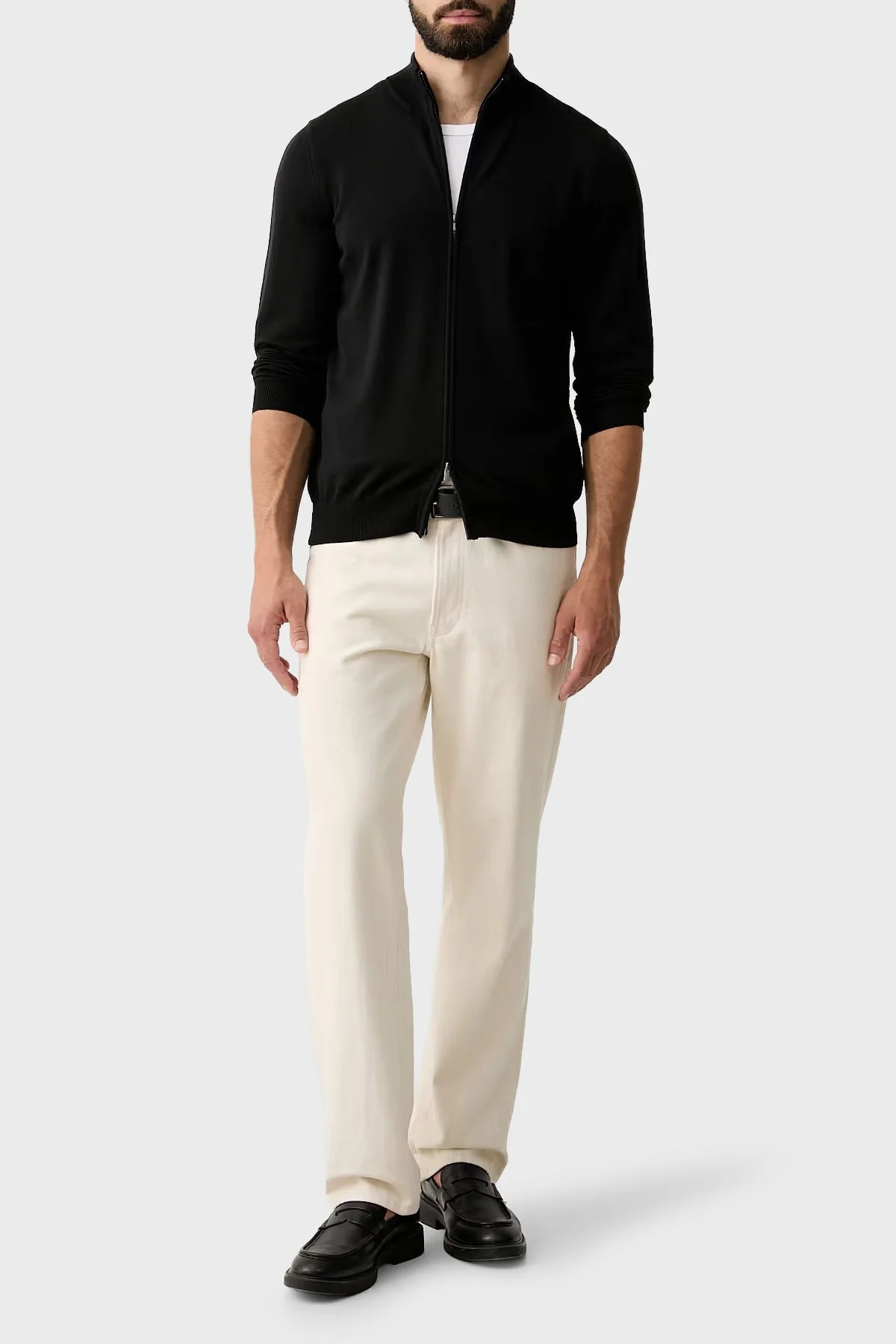 Boss Regular Fit Dik Yaka Yün Erkek Hırka 50571915 001 Siyah - 2