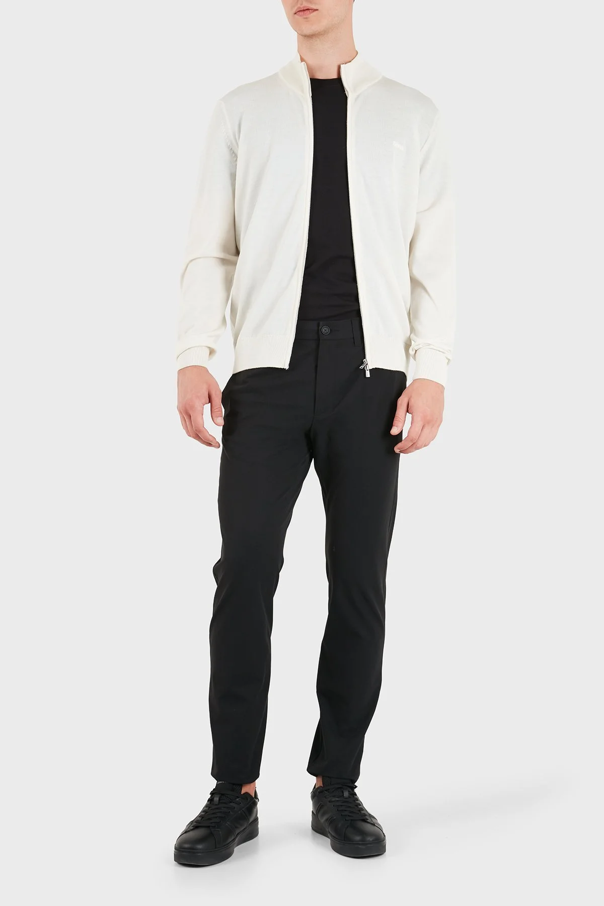 Boss Regular Fit Dik Yaka Yün Erkek Hırka 50571915 118 Bej - 2