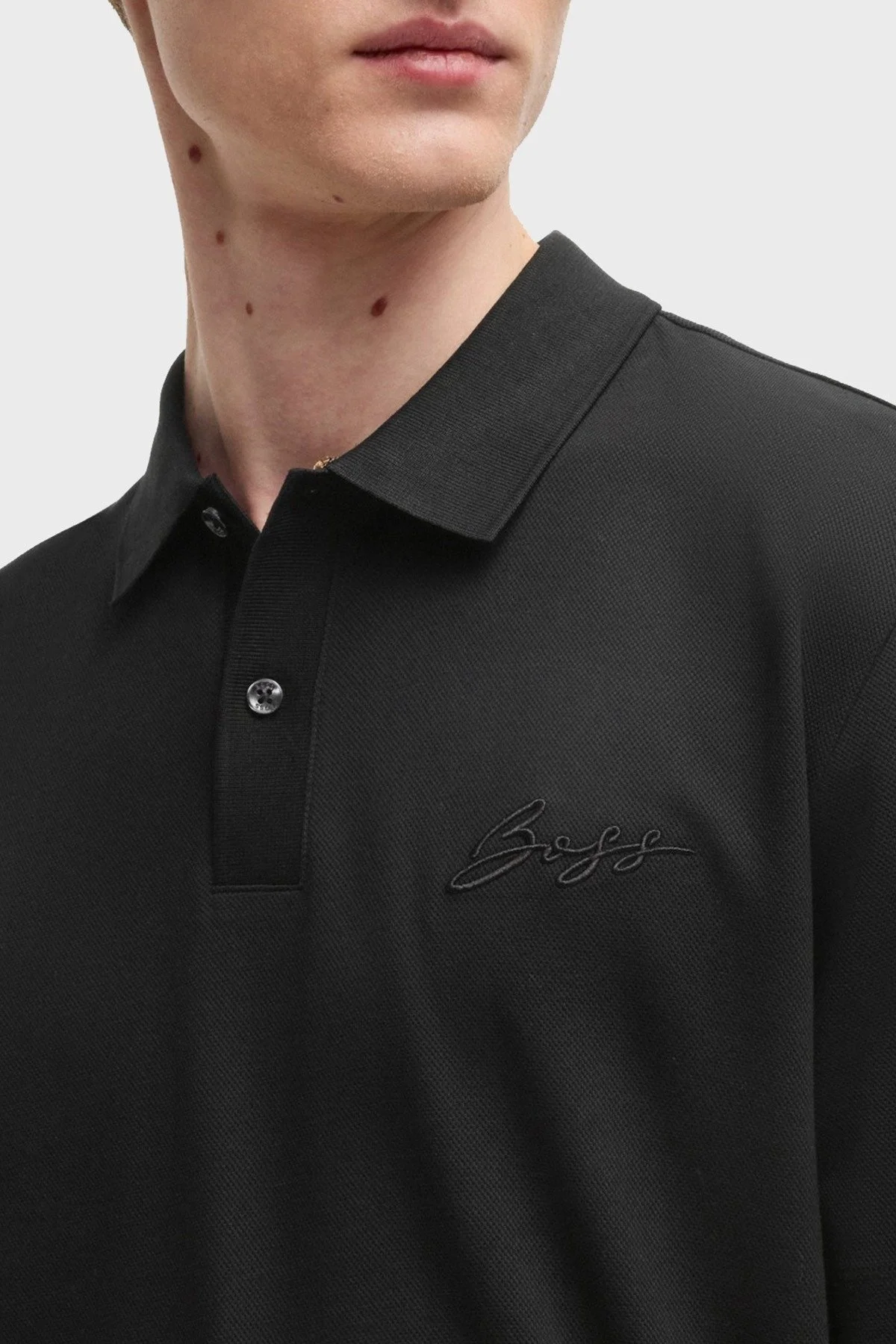 Boss Regular Fit Düğmeli Erkek Polo Yaka T Shirt 50531402 001 SİYAH - 4