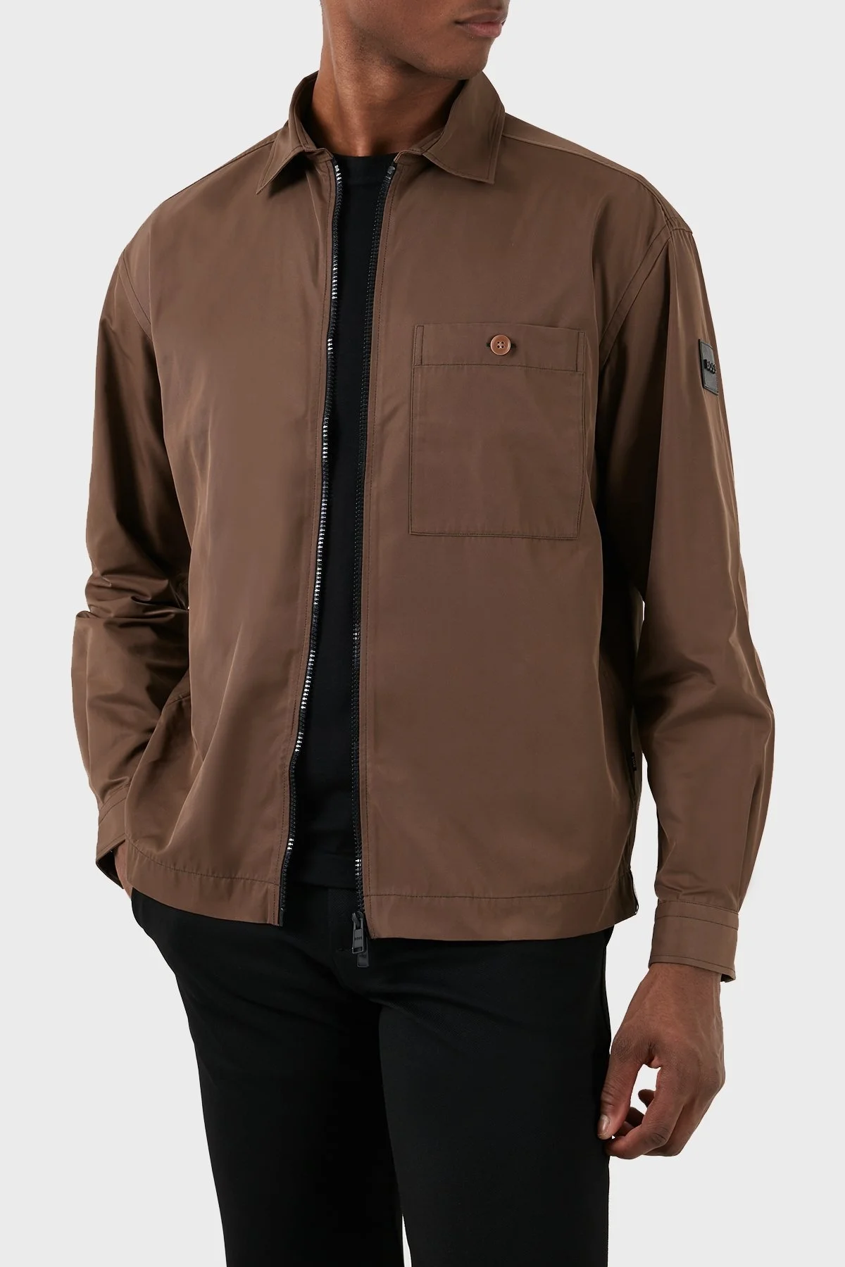 Boss Regular Fit Fermuarlı Erkek Gömlek 50509188 249 KAHVE - 3