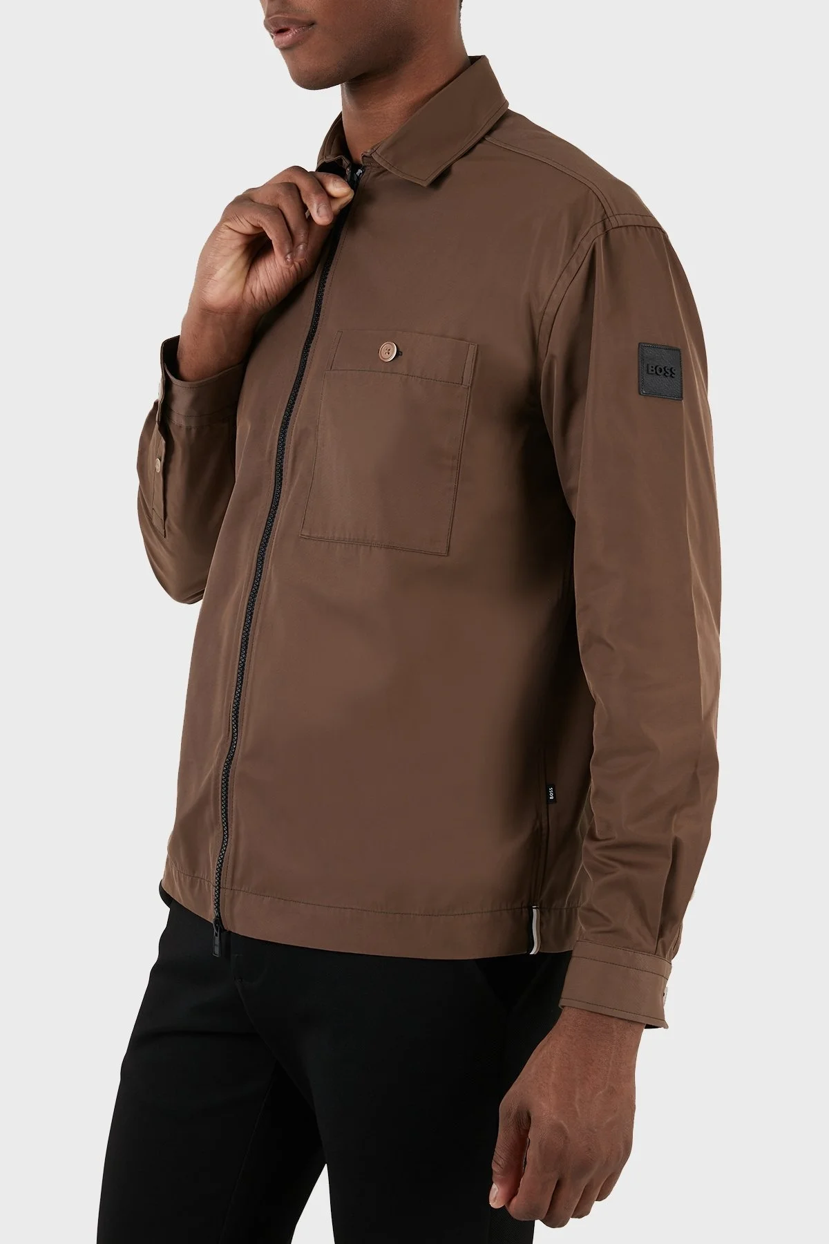 Boss Regular Fit Fermuarlı Erkek Gömlek 50509188 249 KAHVE - 4