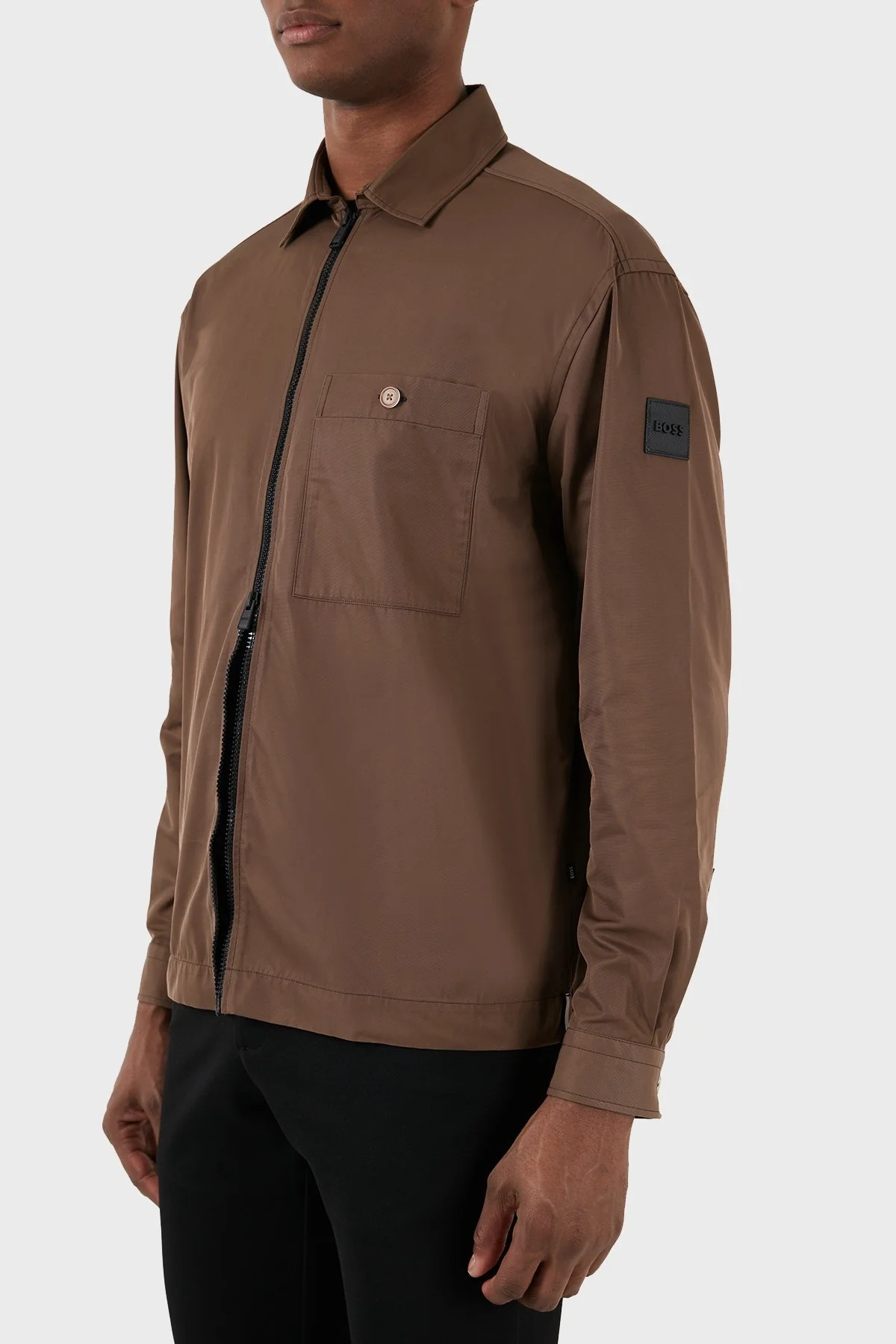 Boss Regular Fit Fermuarlı Erkek Gömlek 50509188 249 KAHVE - 5