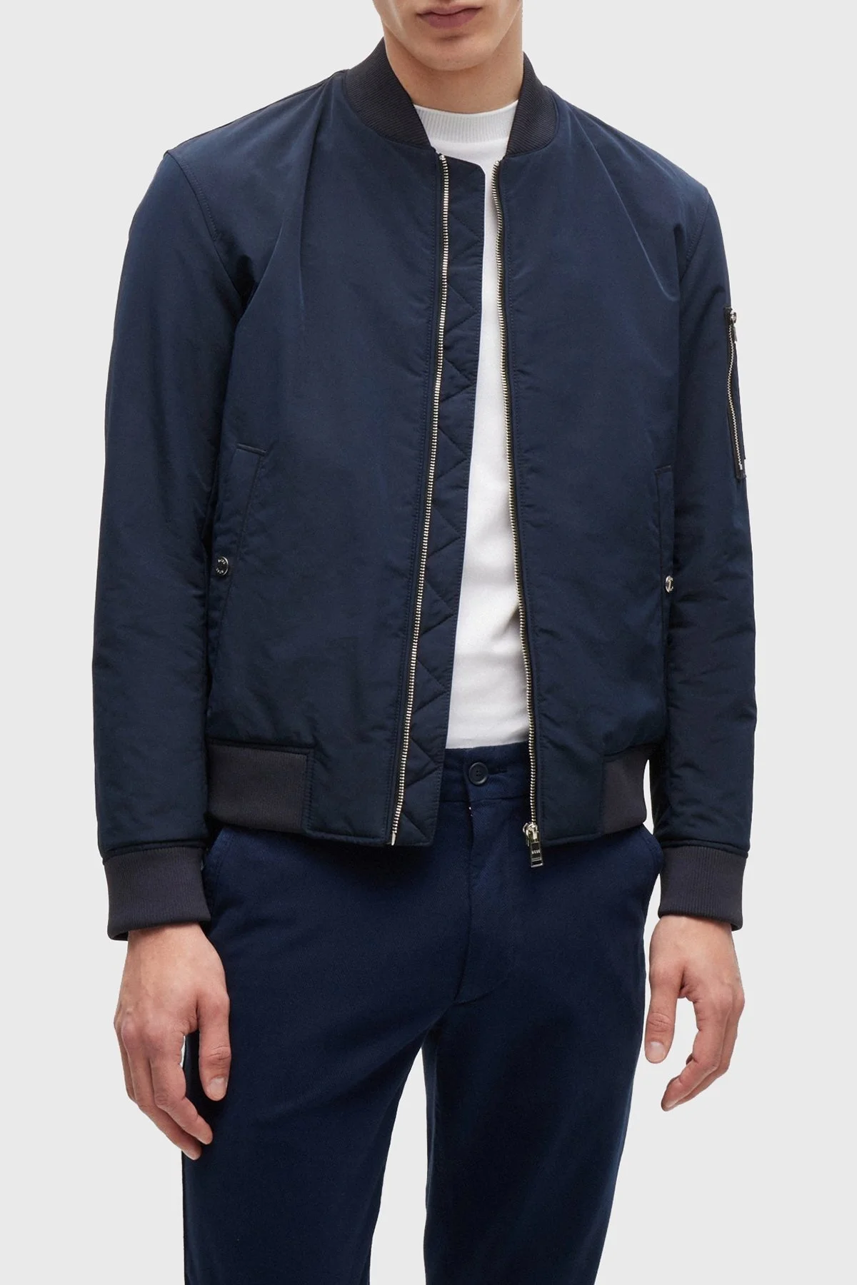 Boss Regular Fit Fermuarlı Erkek Mont 50519981 404 LACİVERT - 1