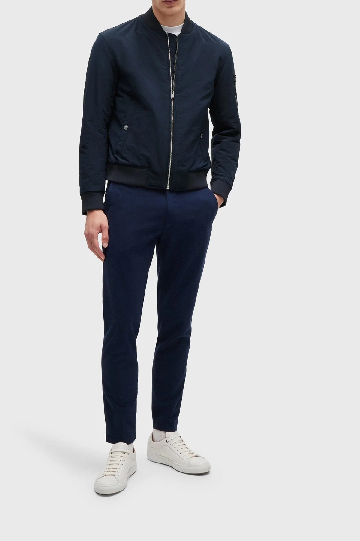 Boss Regular Fit Fermuarlı Erkek Mont 50519981 404 LACİVERT - 2