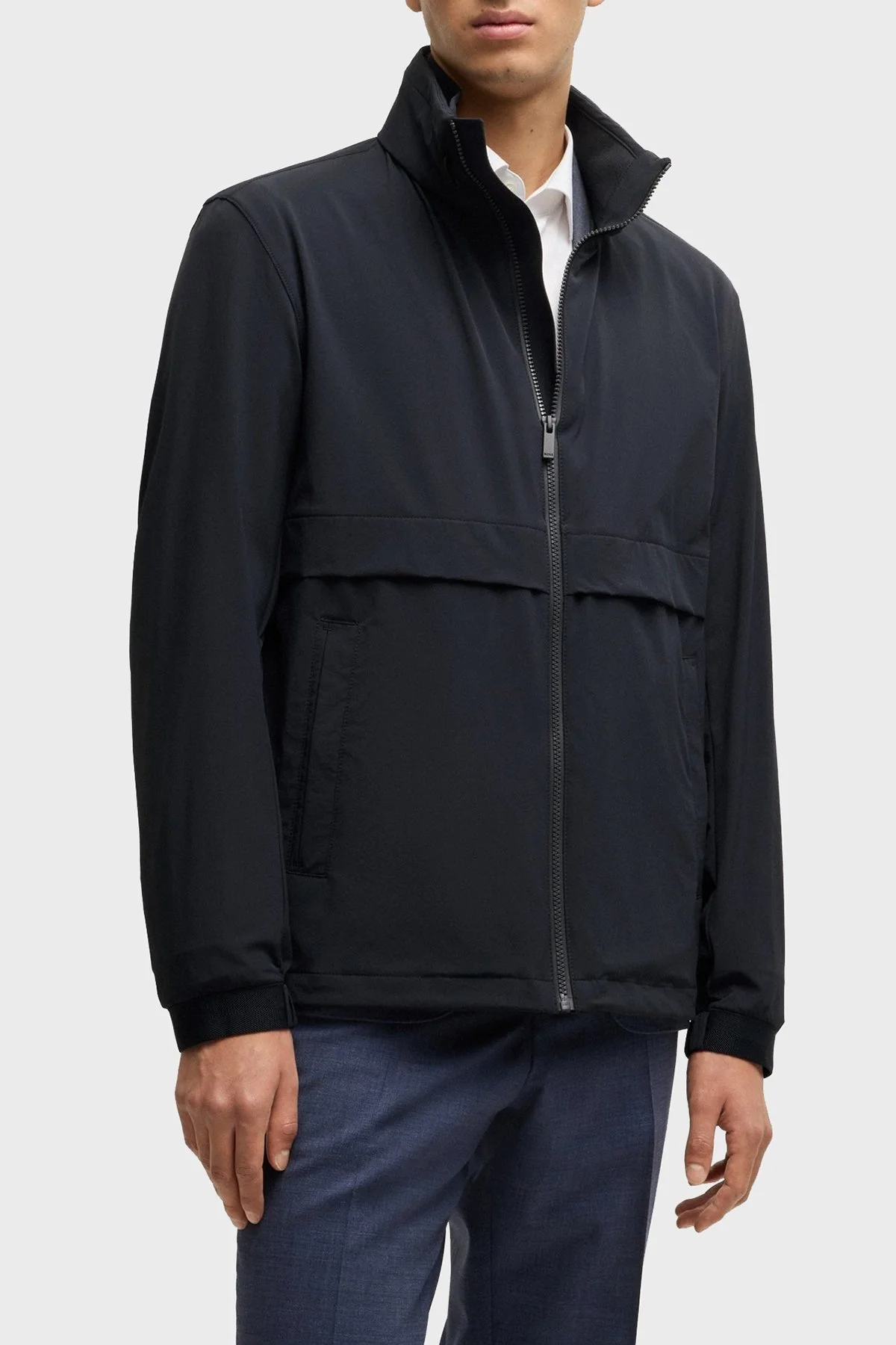 Boss Regular Fit Gizli Kapüşonlu Softshell Erkek Ceket 50528439 404 LACİVERT - 1