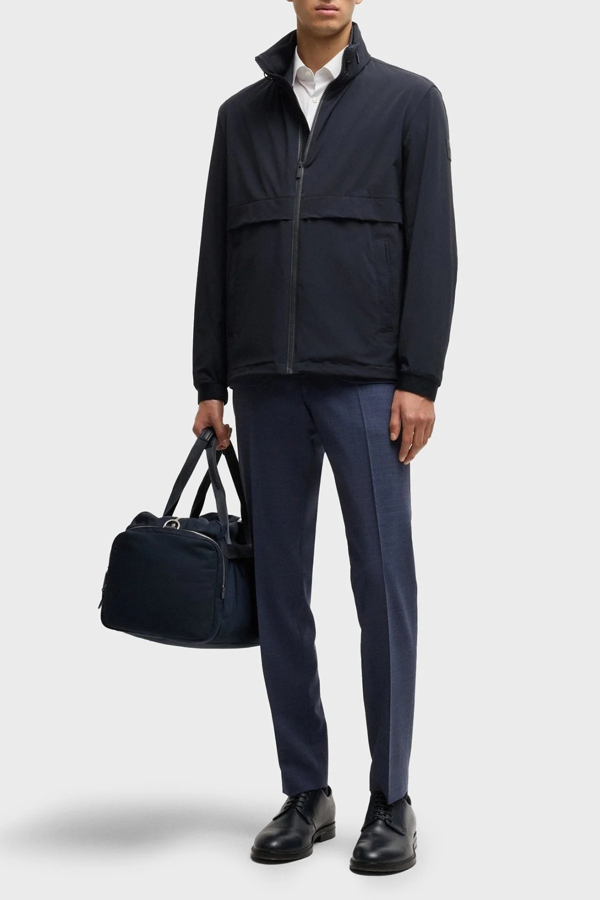 Boss Regular Fit Gizli Kapüşonlu Softshell Erkek Ceket 50528439 404 LACİVERT - 2