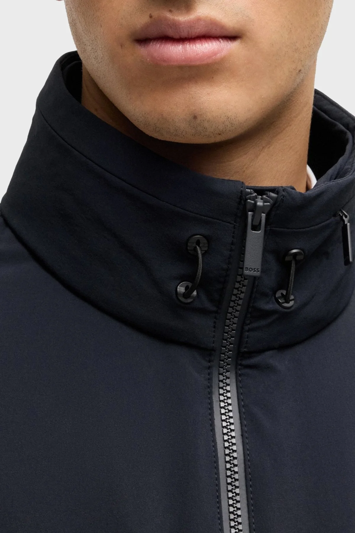 Boss Regular Fit Gizli Kapüşonlu Softshell Erkek Ceket 50528439 404 LACİVERT - 5