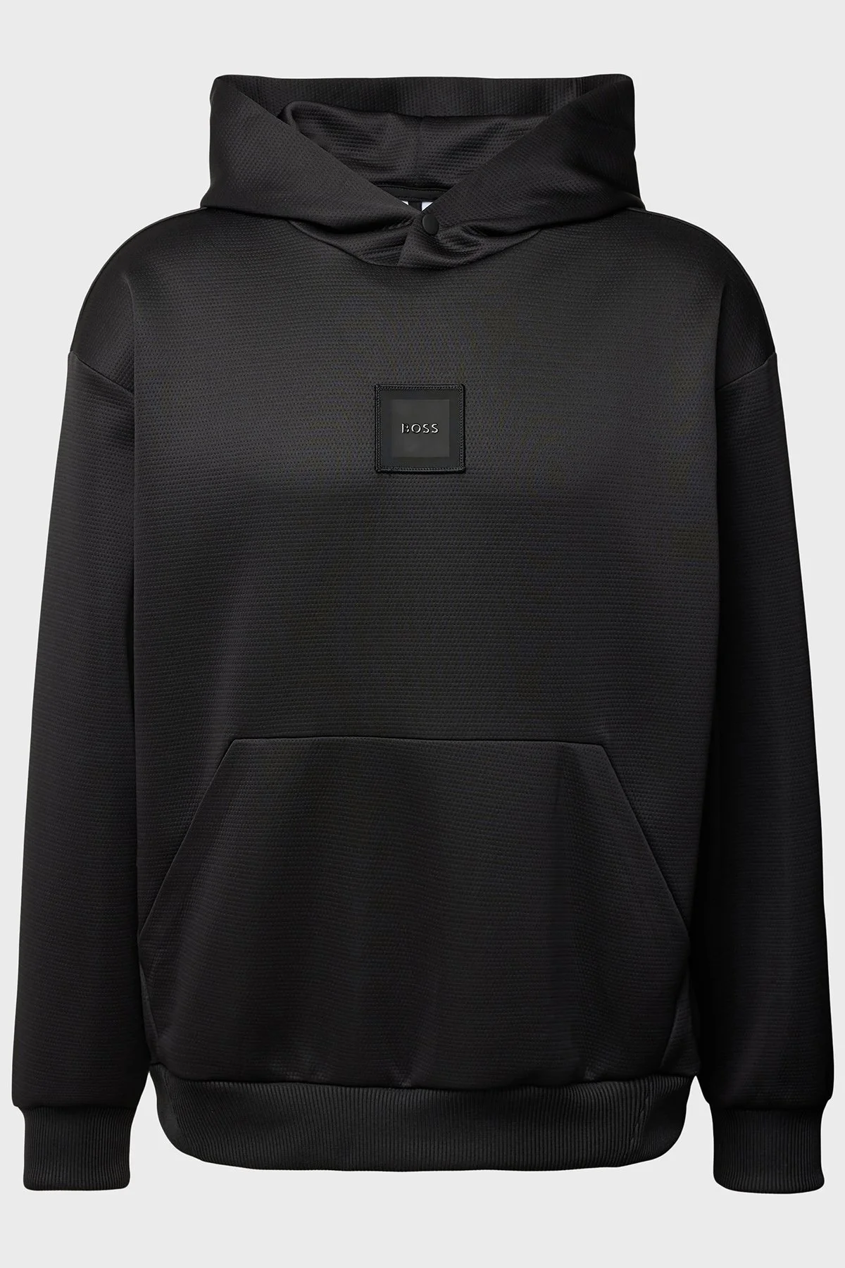 Boss Regular Fit Kanguru Cepli Kapüşonlu Erkek Sweat 50493490 001 SİYAH - 5