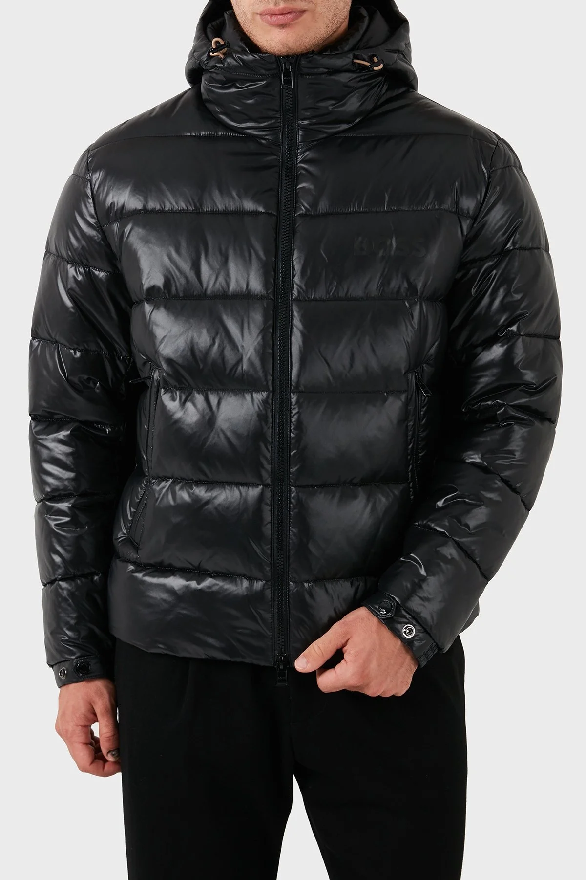 Boss Regular Fit Kapitoneli Şişme Erkek Mont 50520200 001 SİYAH - 1