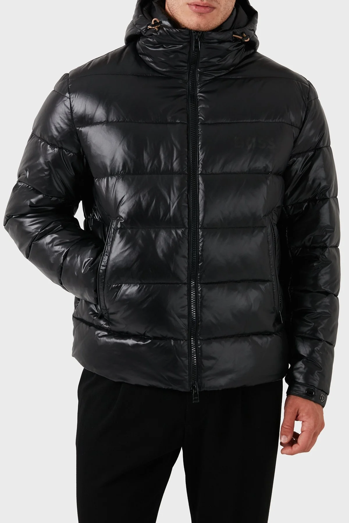 Boss Regular Fit Kapitoneli Şişme Erkek Mont 50520200 001 SİYAH - 4