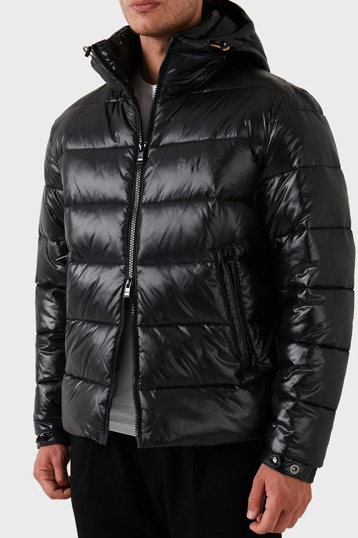 Boss Regular Fit Kapitoneli Şişme Erkek Mont 50520200 001 SİYAH - 5