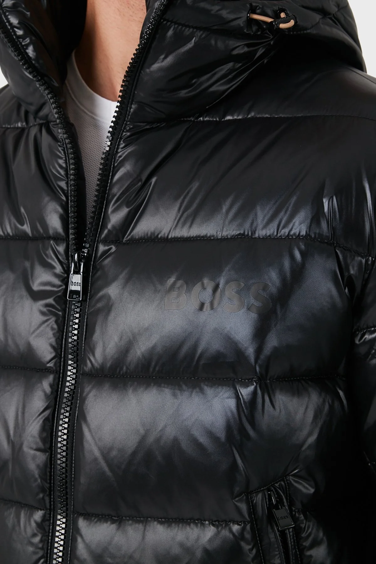 Boss Regular Fit Kapitoneli Şişme Erkek Mont 50520200 001 SİYAH - 7